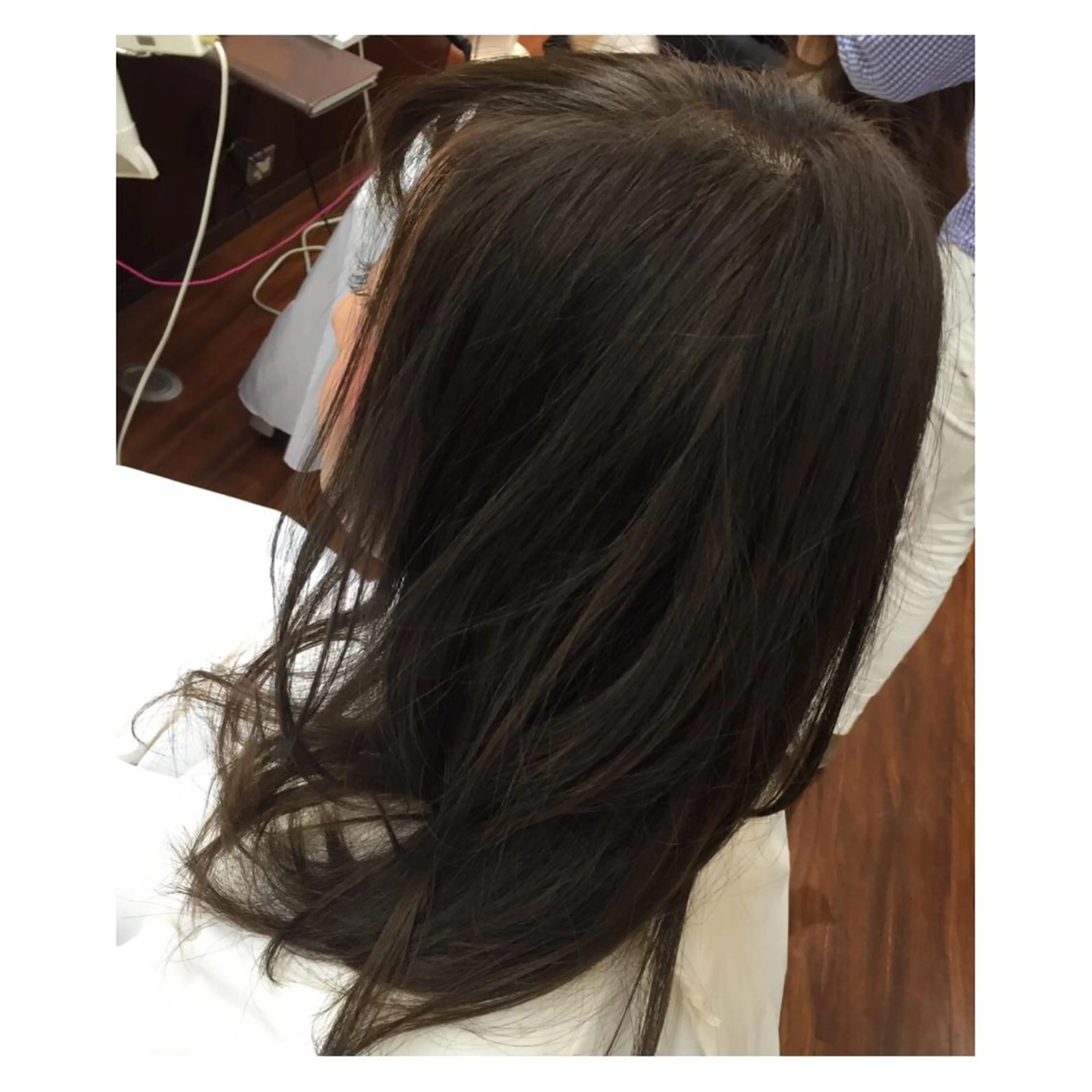 ロング カラー ヘアアレンジ アッシュ 福壽 優奈のヘアスタイル