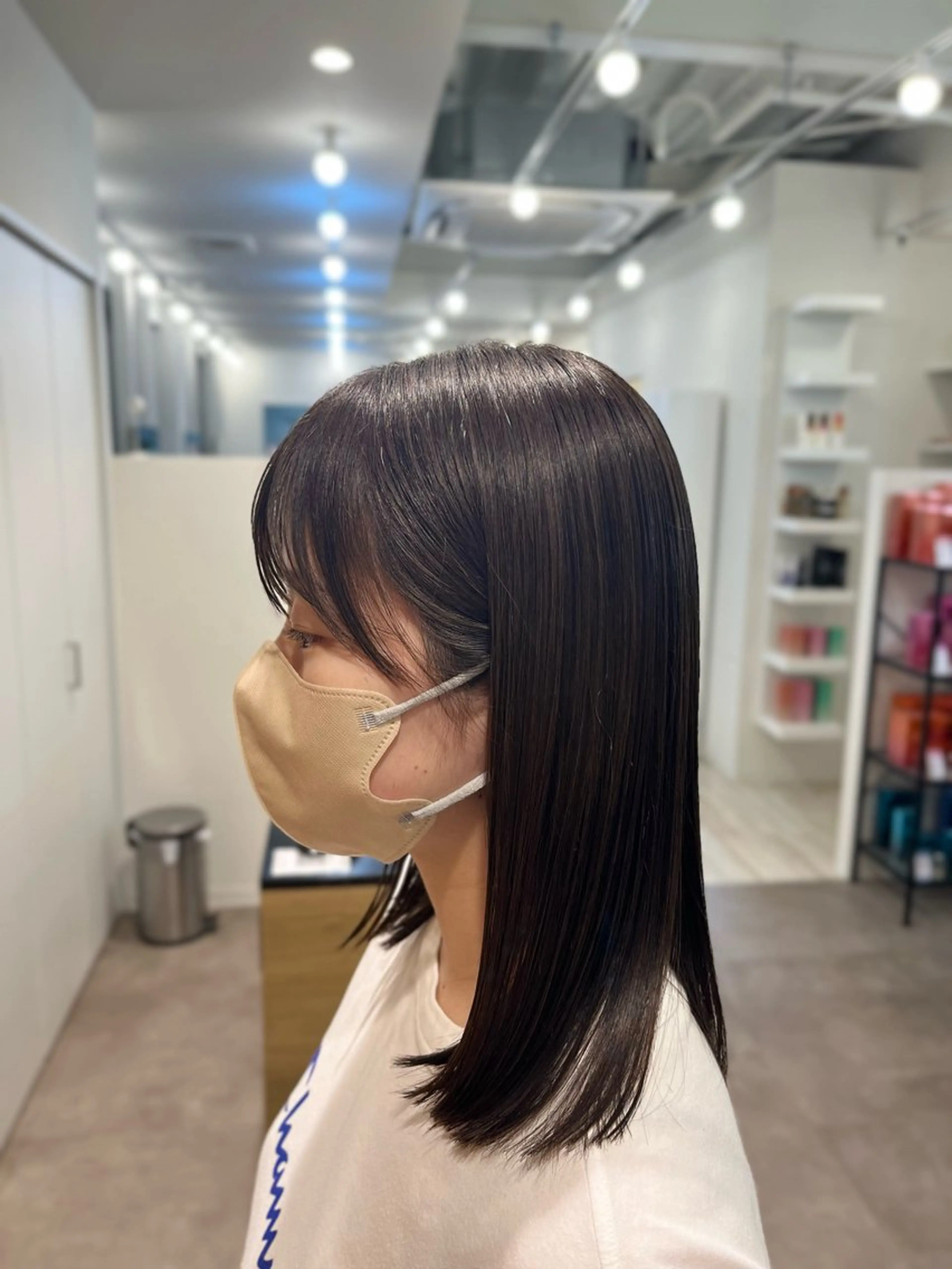 セミロング サイドバング トリートメント HairModeKT 中原のヘアスタイル