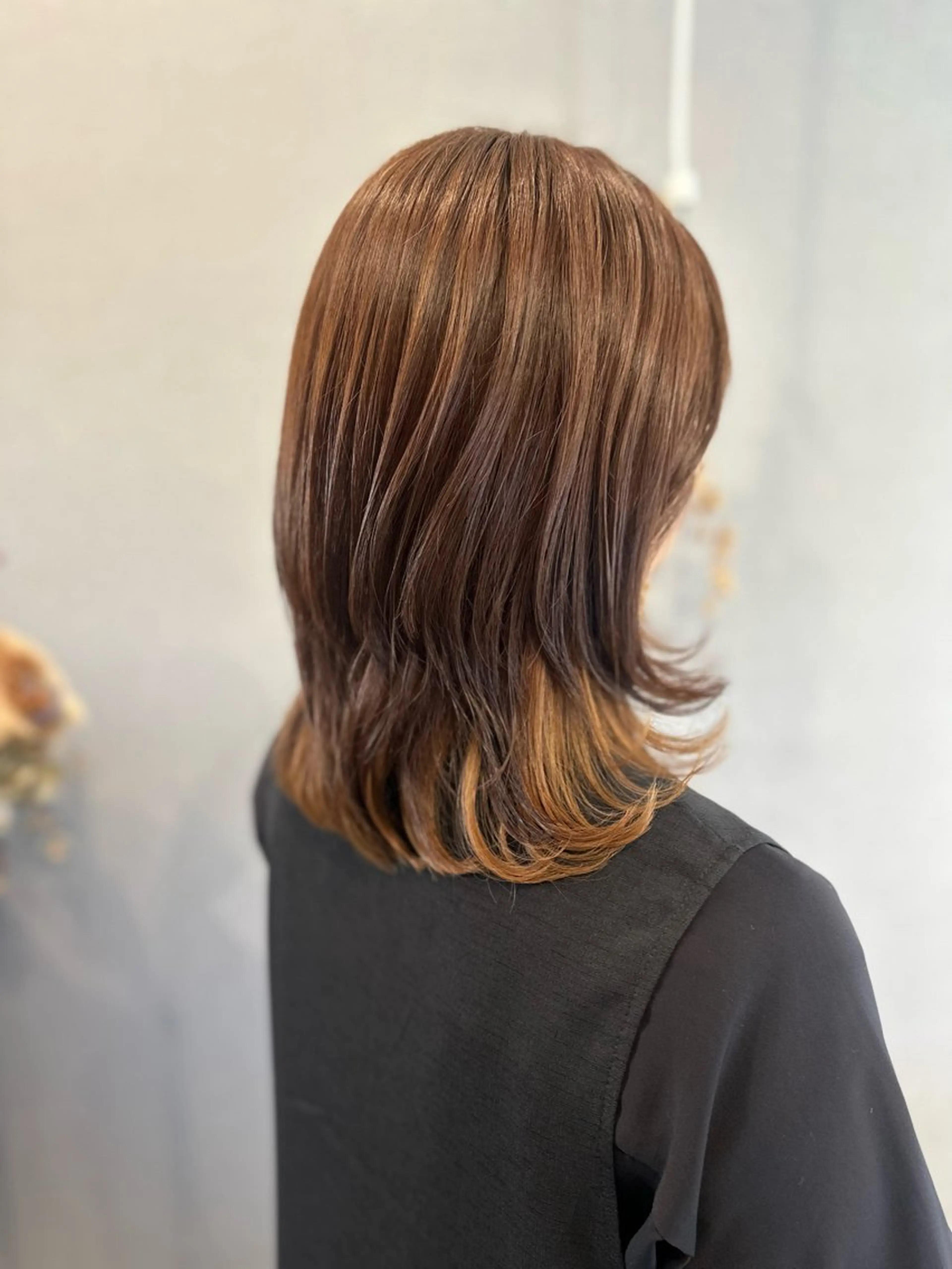 セミロング カラー ヘアカラー K Harukaのヘアスタイル