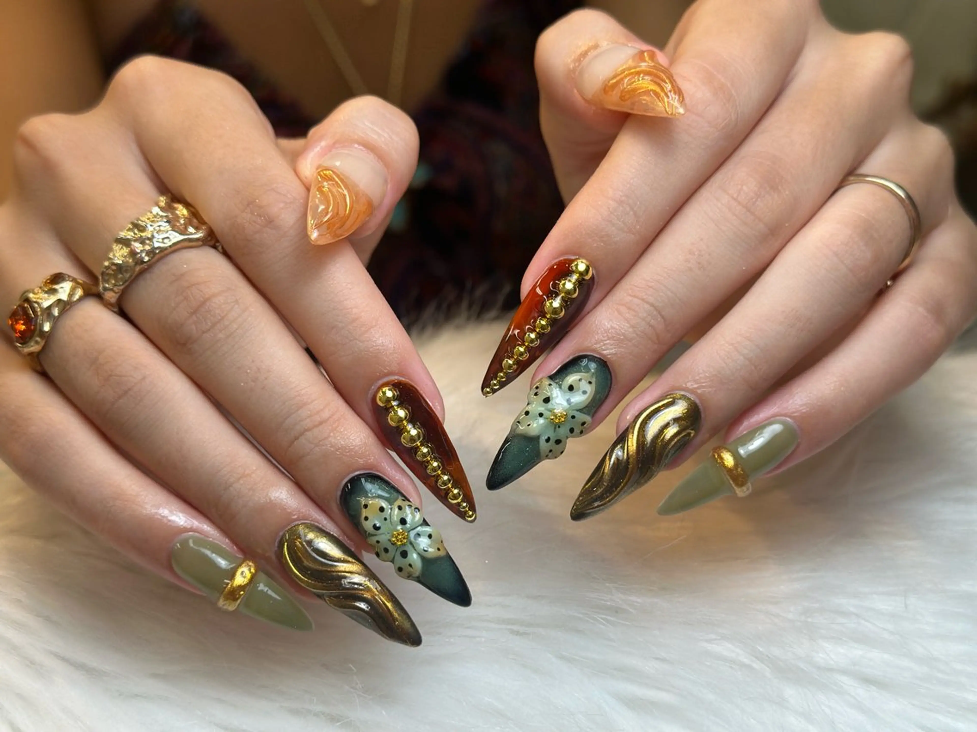 ネイル アートネイル ジェルネイル マグネットネイル ハンドネイル JennNail_ マオのネイルデザイン