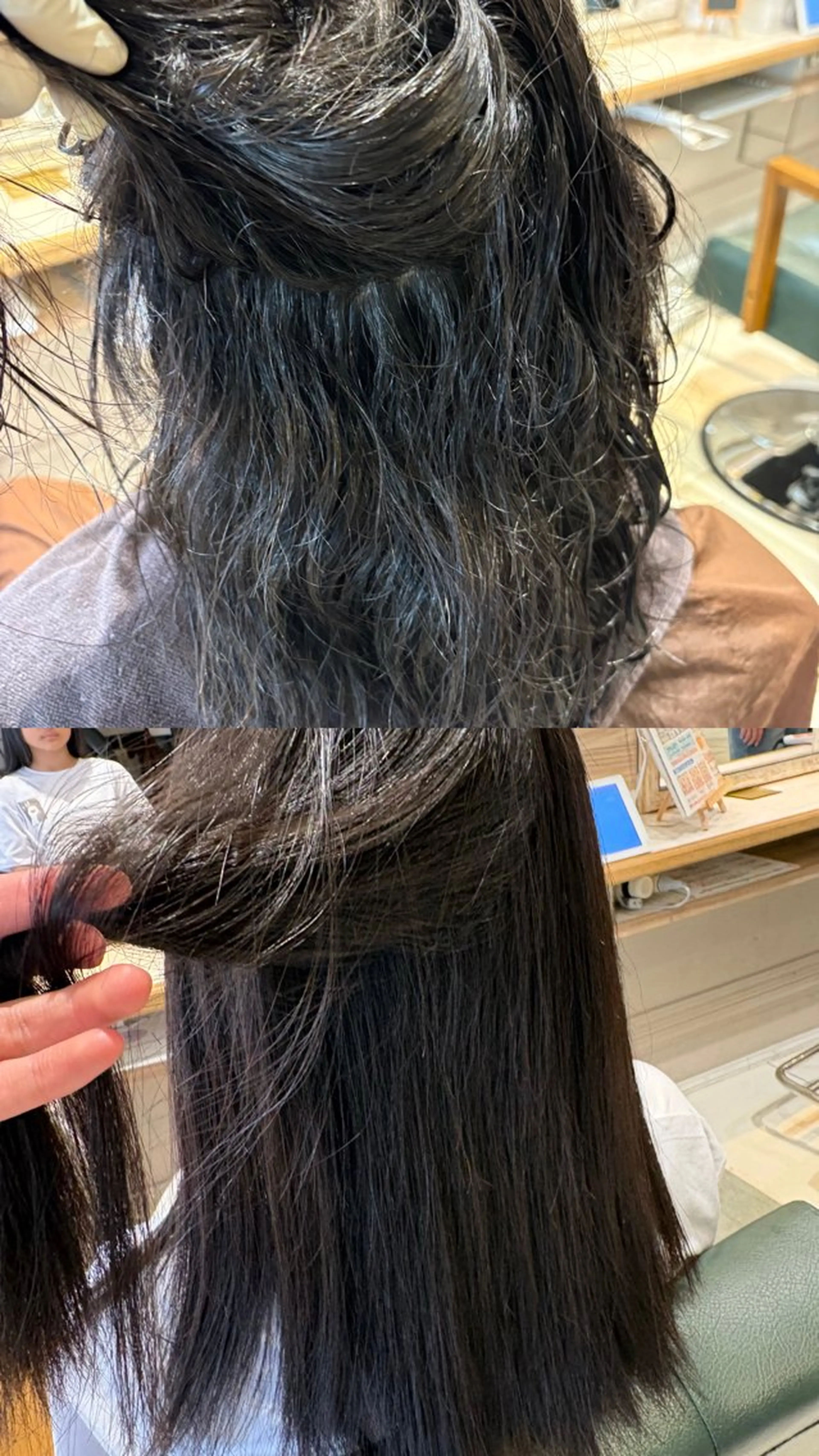 縮毛矯正モデルの写真