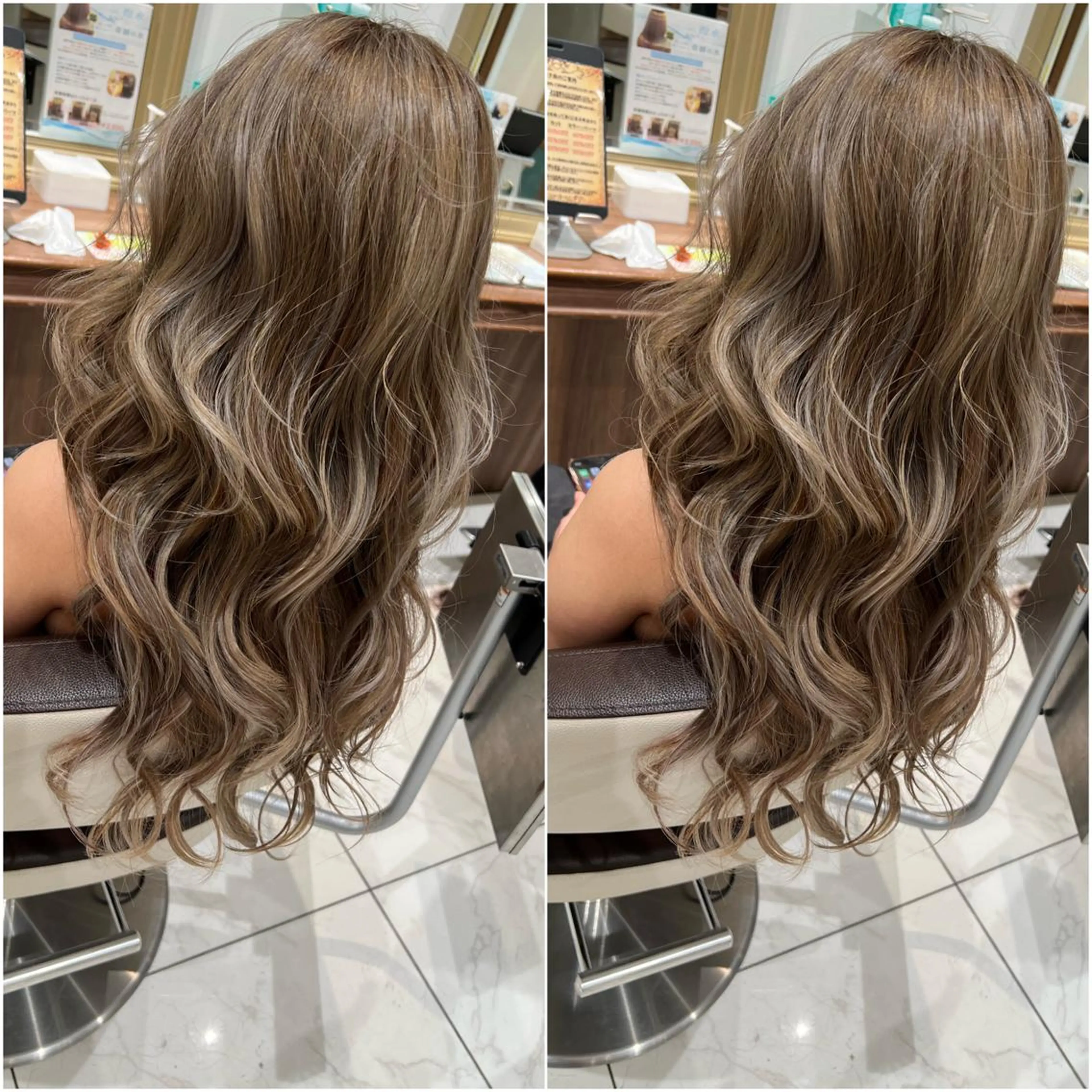 ロング カラー 全席個室 暖色カラー Zina松園優香🌸のヘアスタイル