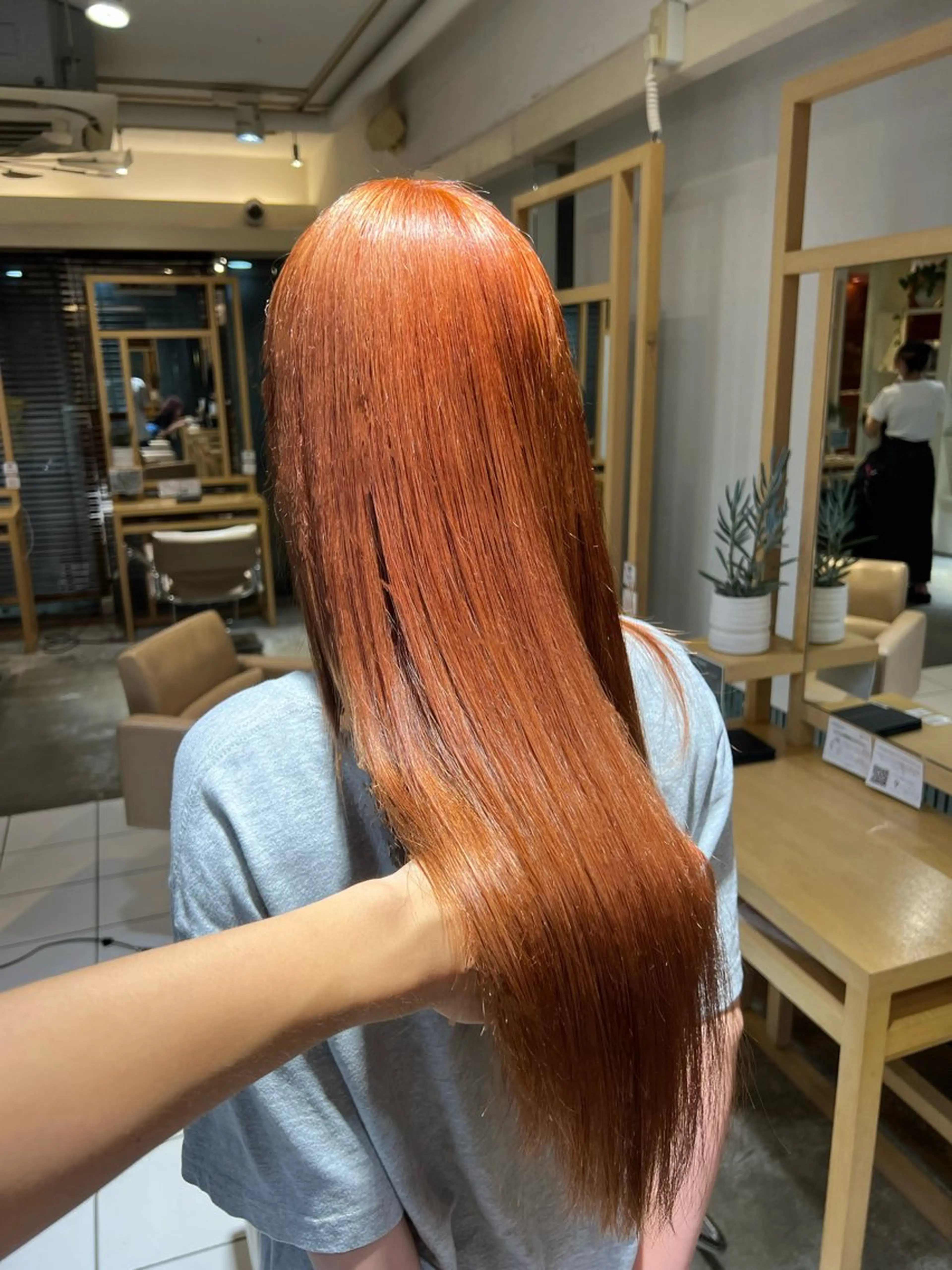 ロング カラー ブラウンカラー オレンジ オレンジブラウン レイヤー/髪質改善 DAISUKEのヘアスタイル