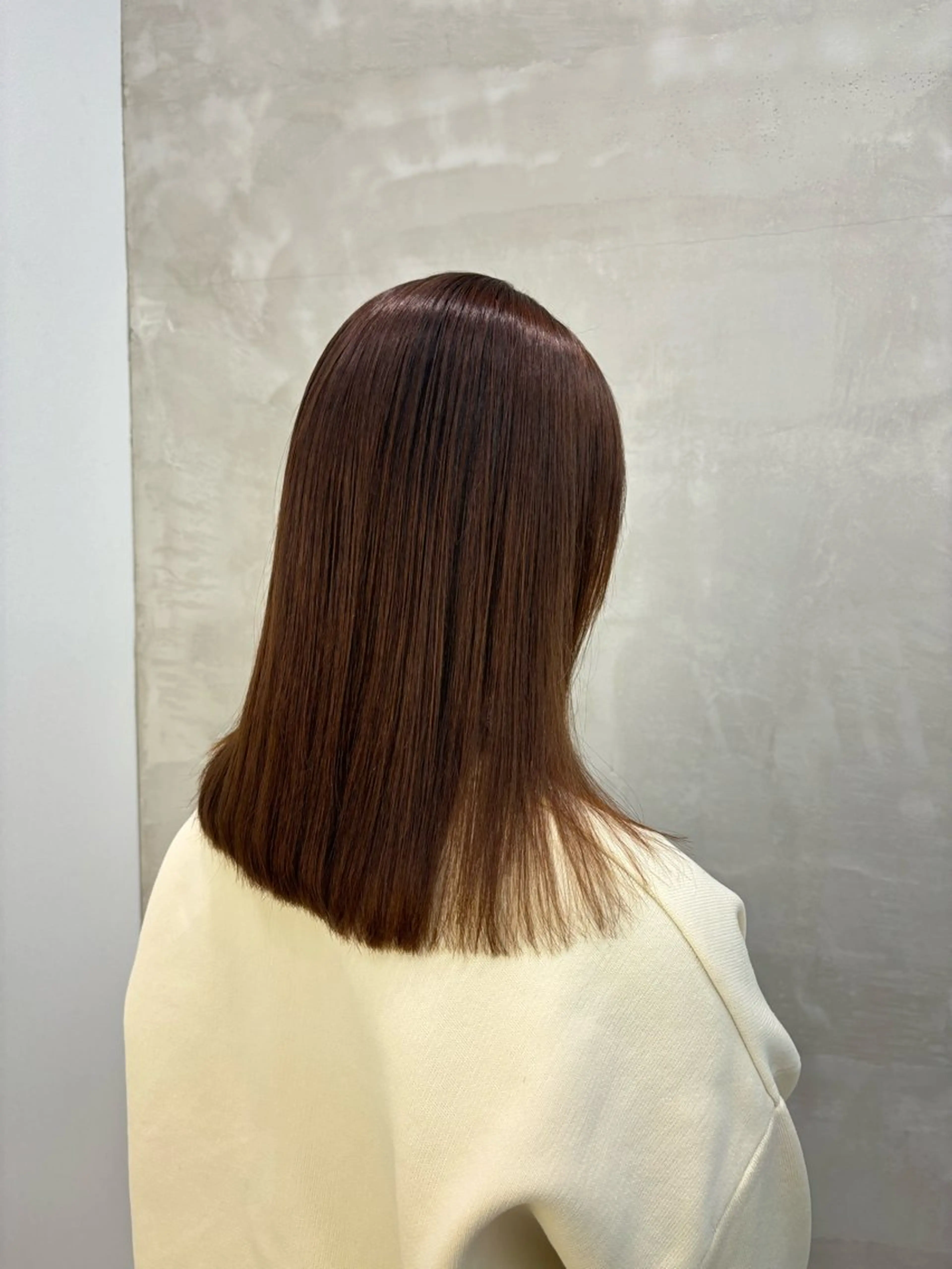 ミディアム 縮毛矯正 ALLY所属・🫧透明感カラー🫧 AYANAのヘアスタイル