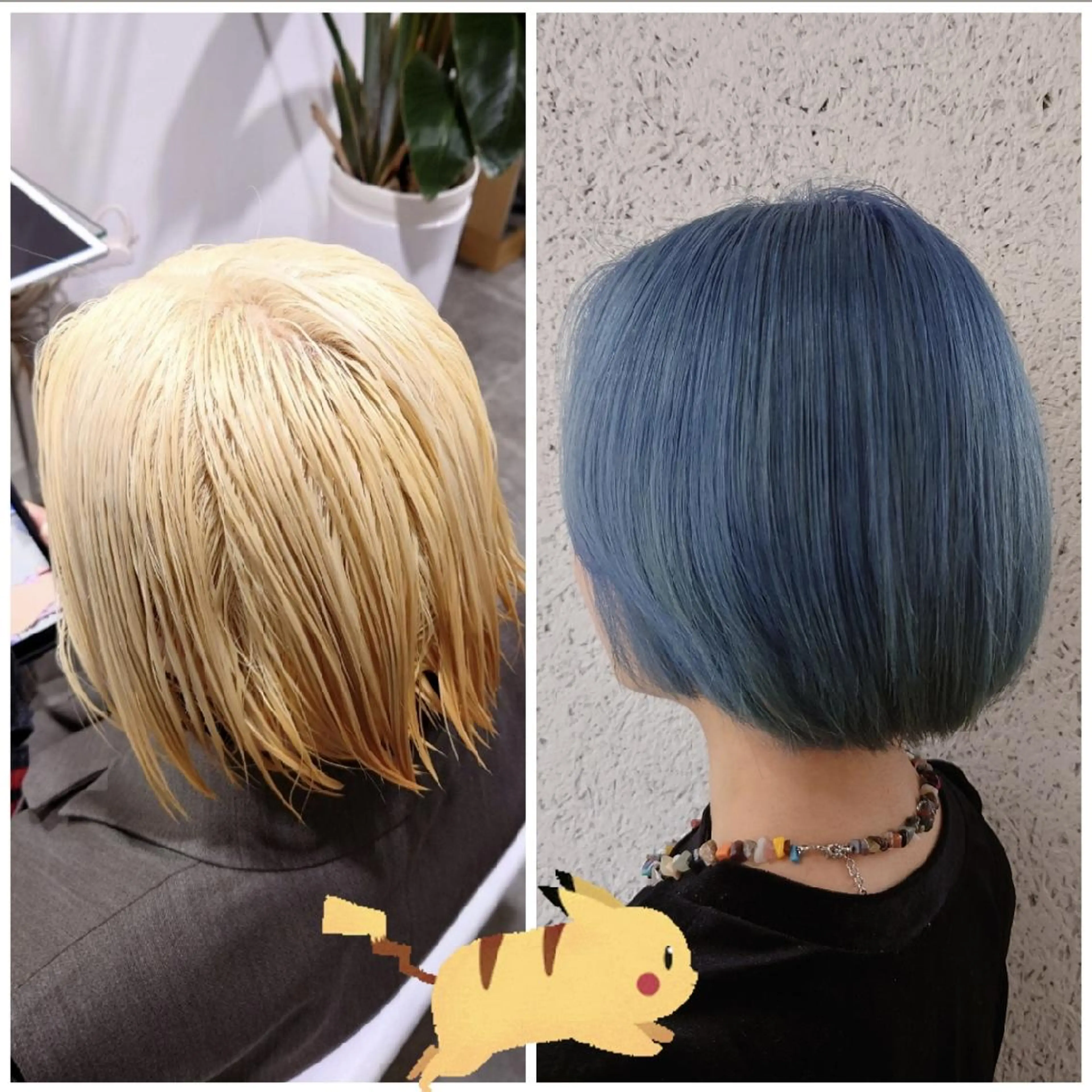 ショート カラー ヘアアレンジ アクアカラー 黒髪 ブリーチ ブルーカラー ブルーブラック カット ヘアカラー トリートメント かわい ゆうな 髪質改善/縮毛矯正のヘアスタイル
