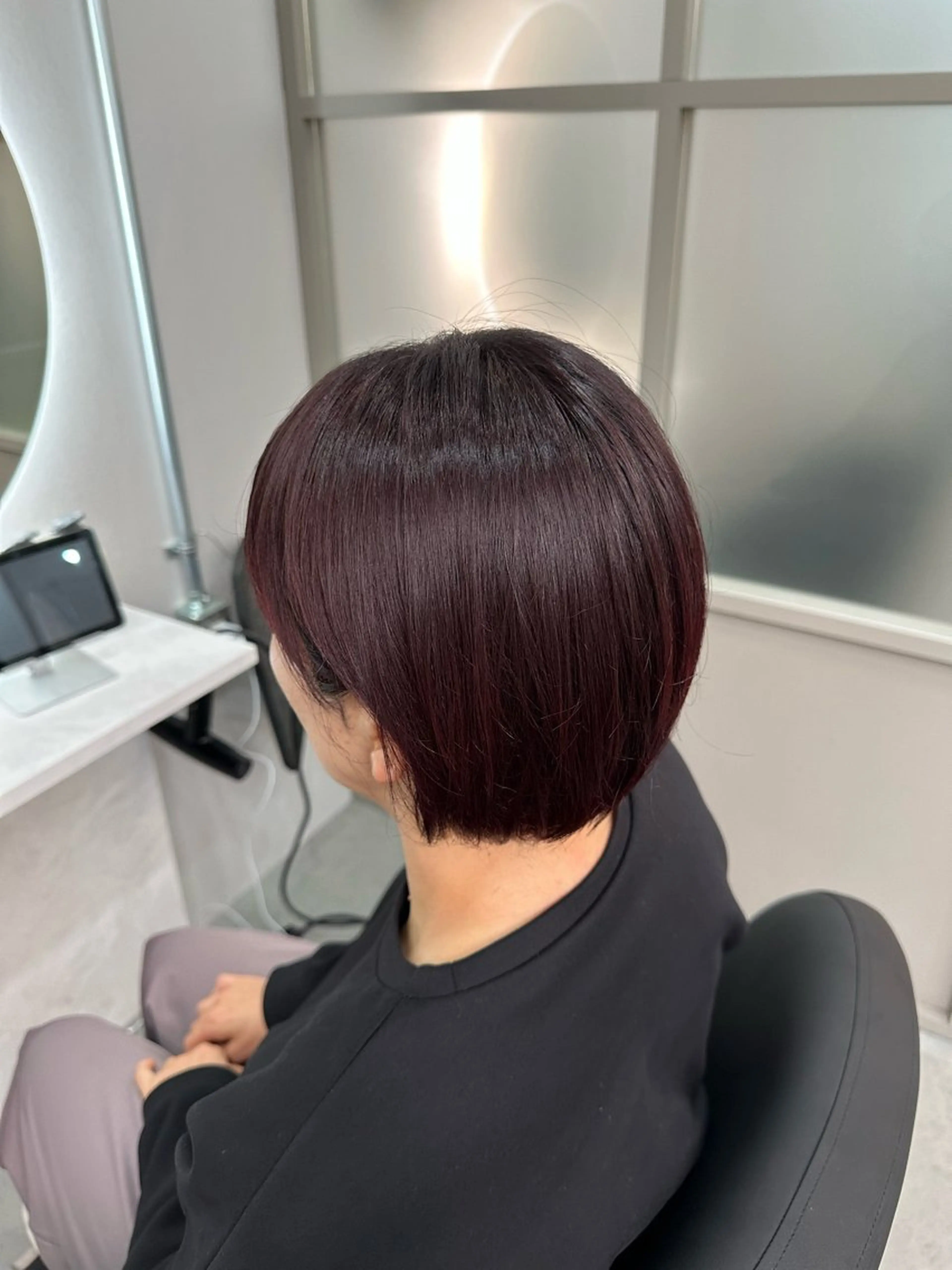 ショート カラー ブラウンカラー ピンクカラー ピンクブラウン 髪質改善×縮毛矯正 taichi/梅田のヘアスタイル