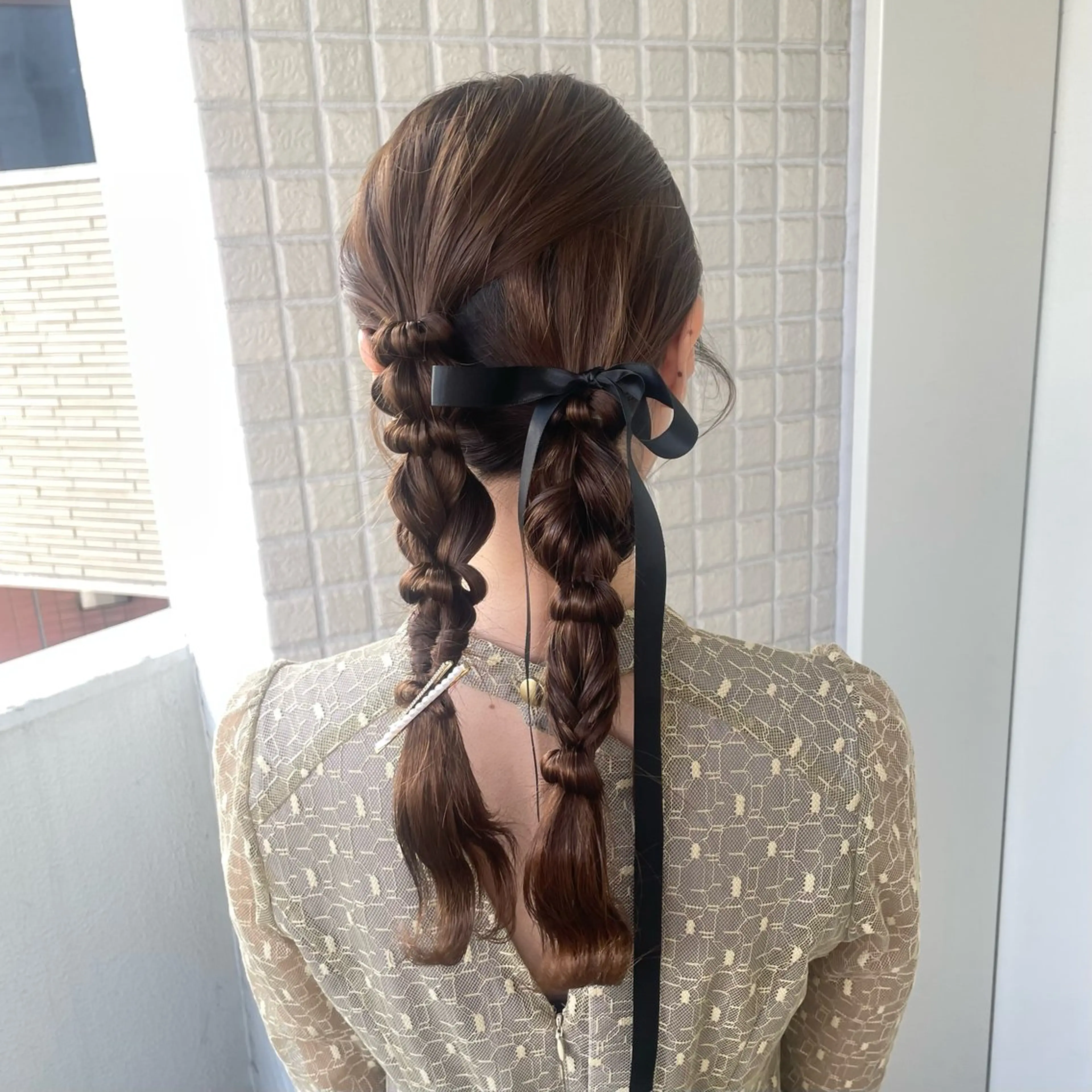 ヘアアレンジ ヘアセット 艶カラー🪡髪質改善 アレンジ🎀airiのヘアスタイル