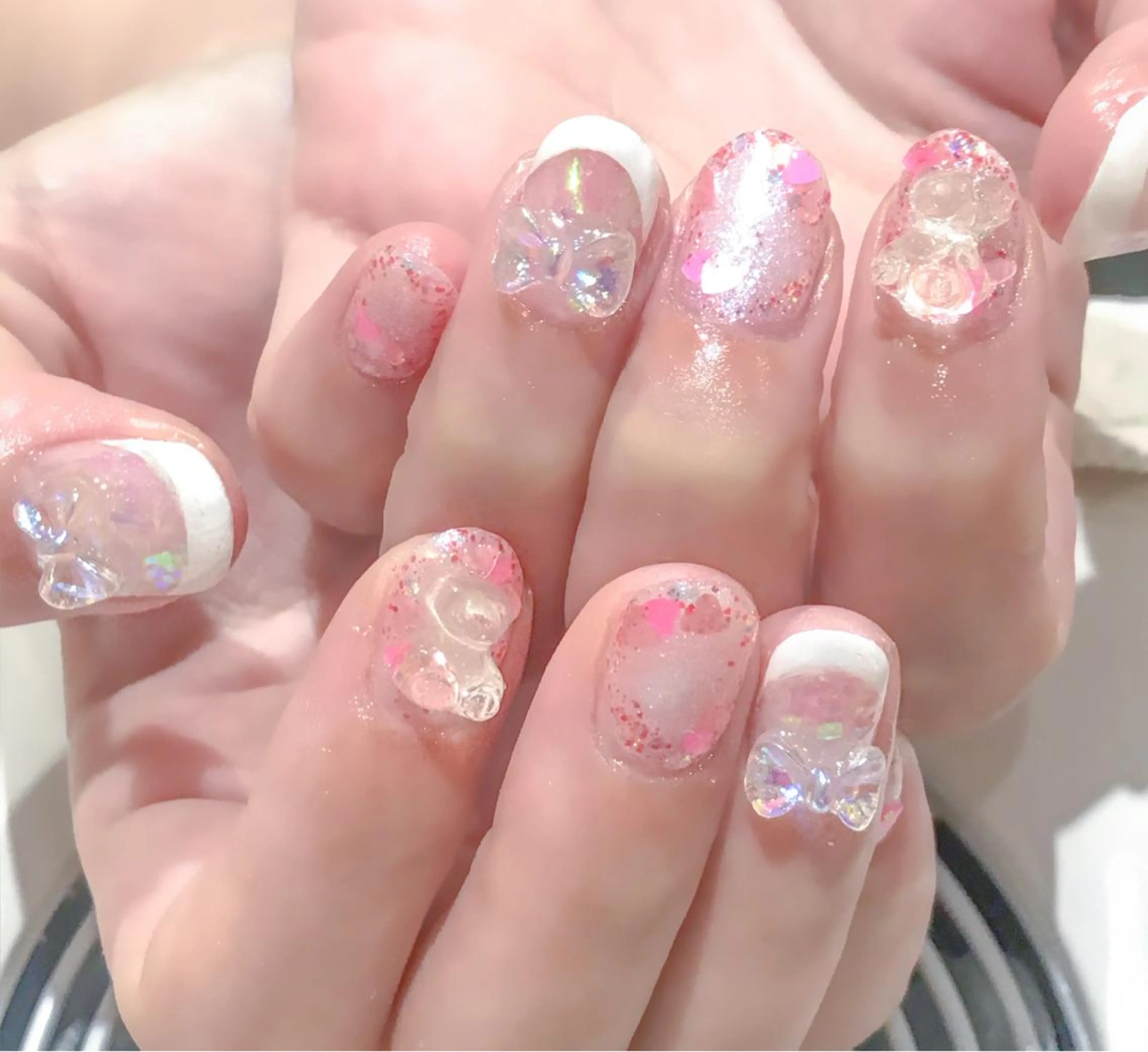 ネイル オーロラネイル キラキラネイル Nyanco Nailのネイルデザイン