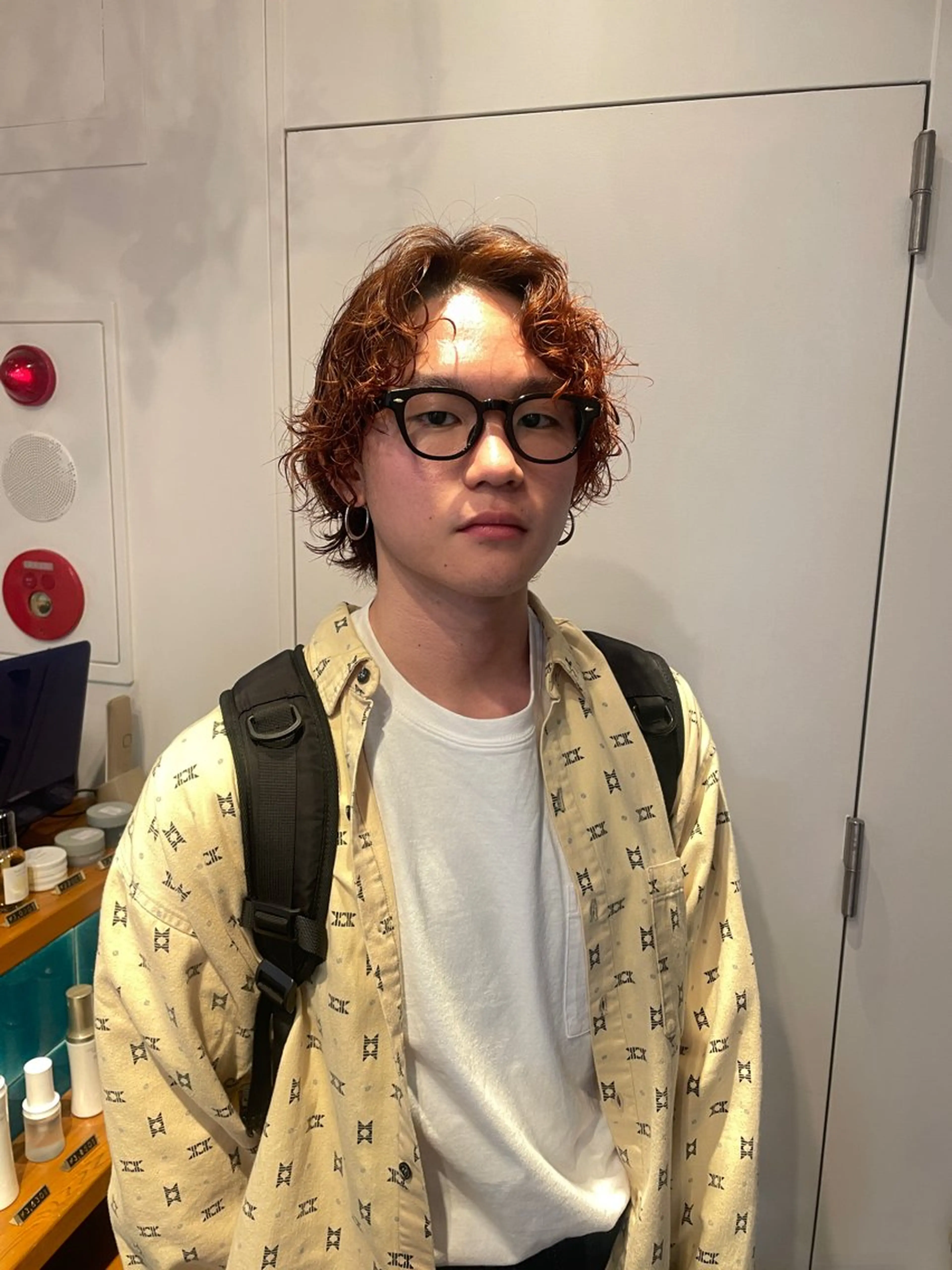 ミディアム カラー パーマ 韓国ヘア/wカラー レイヤー/RIN🎀のヘアスタイル