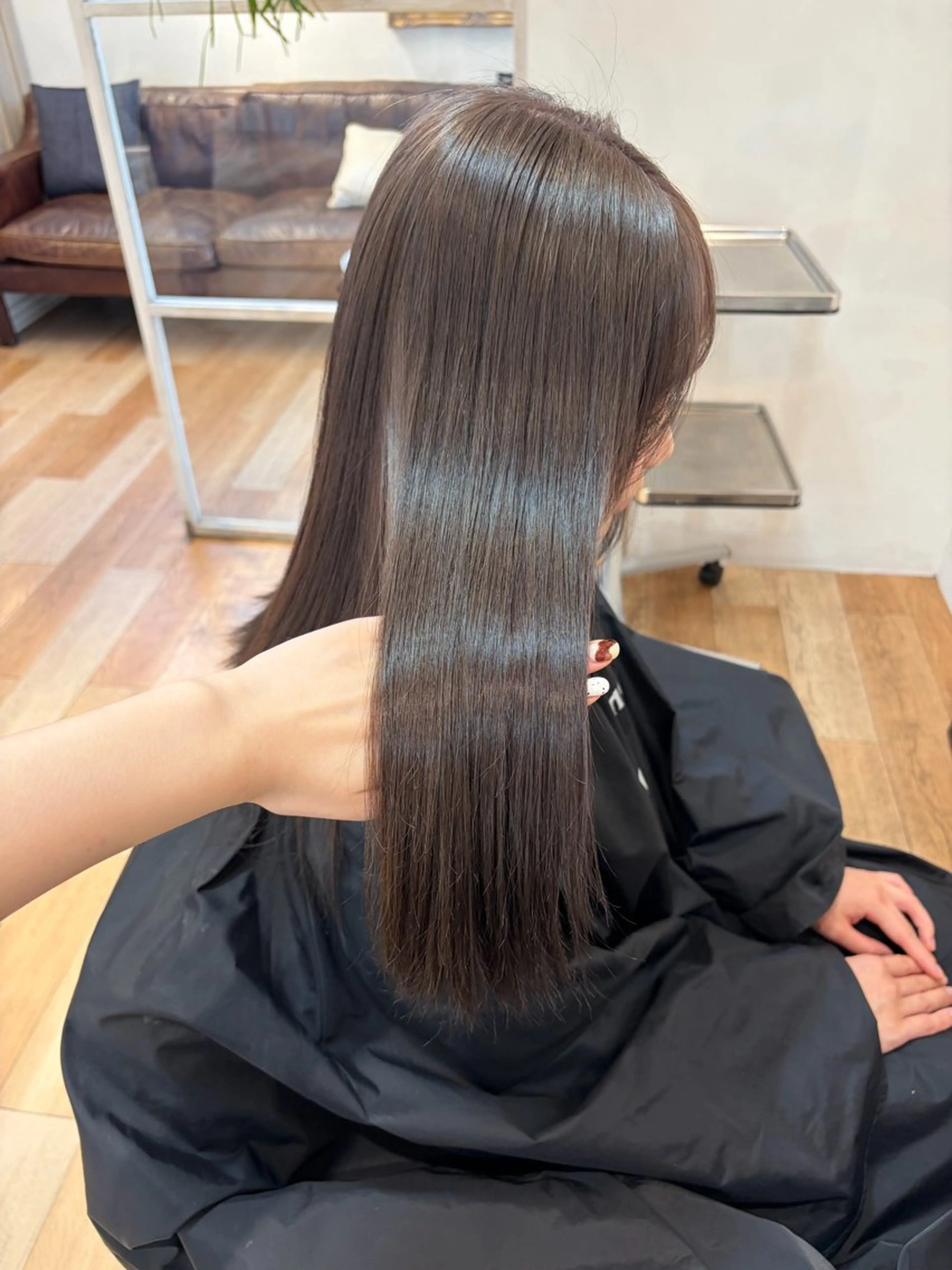 セミロング カラー ヘアカラー じゅわっと暖色カラー 🍊Moemiのヘアスタイル