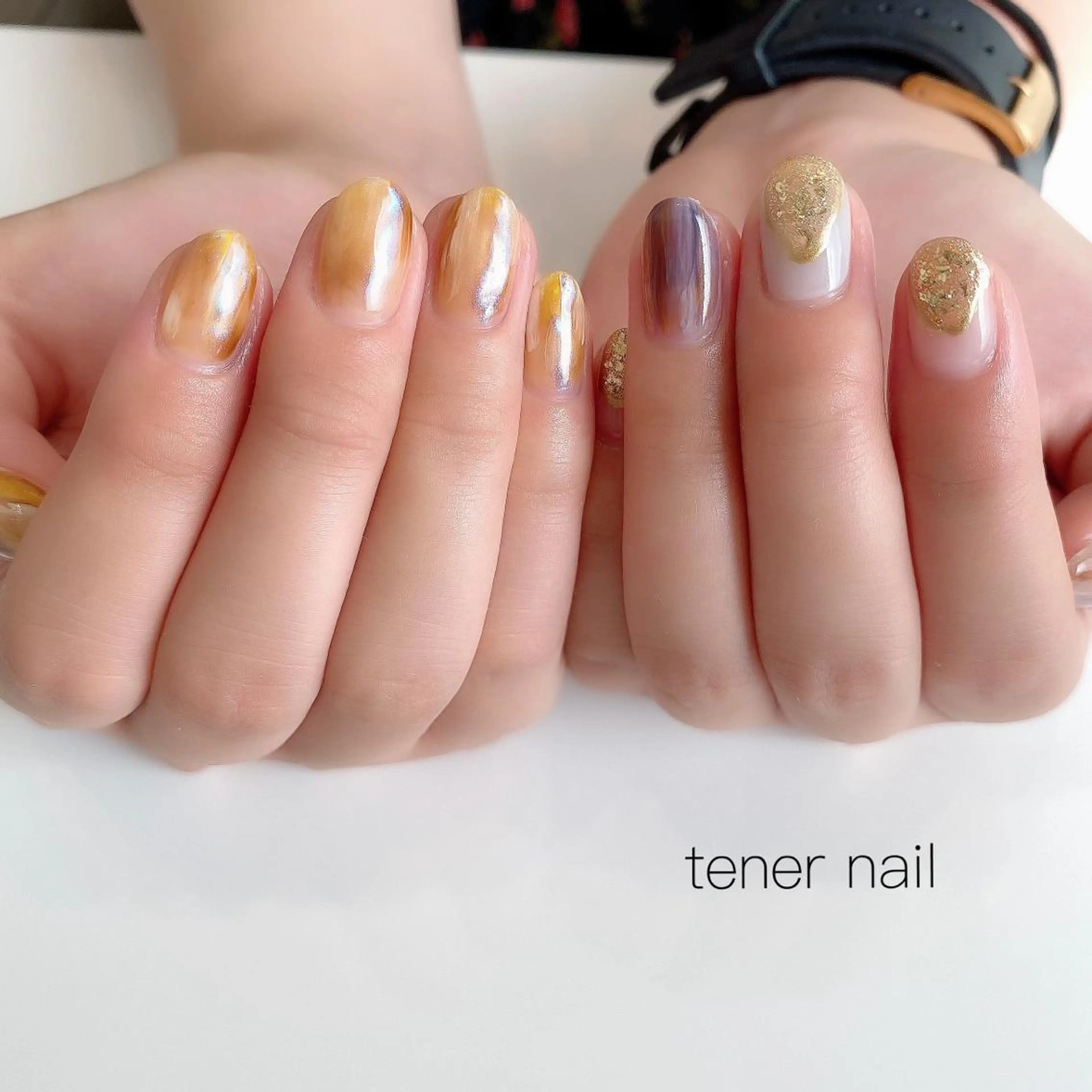 ネイル べっ甲ネイル テネルネイル tener nailのネイルデザイン