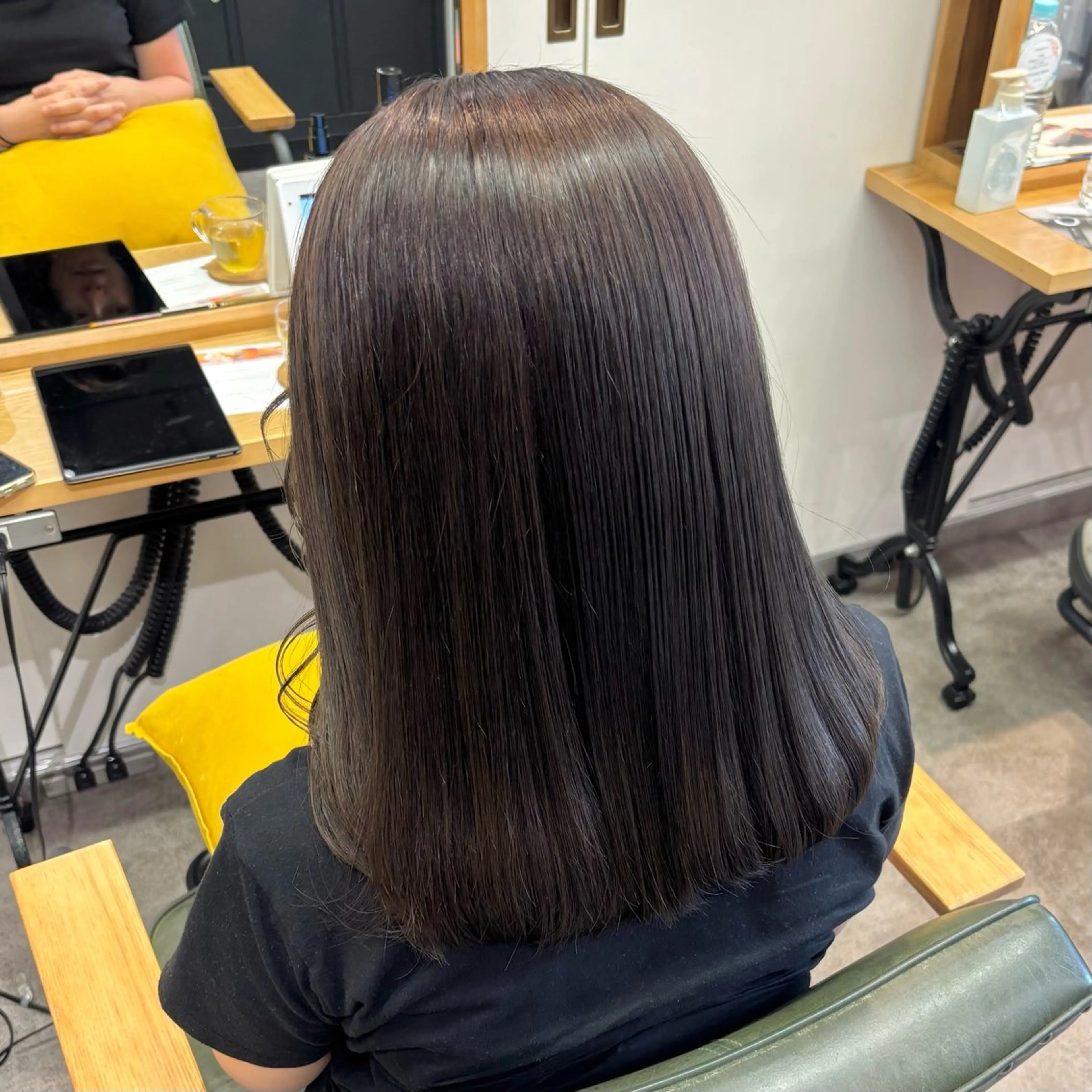 カラー ヘアカラー トリートメント 艶感カラー/オリーブ アレンジ：♡のヘアスタイル