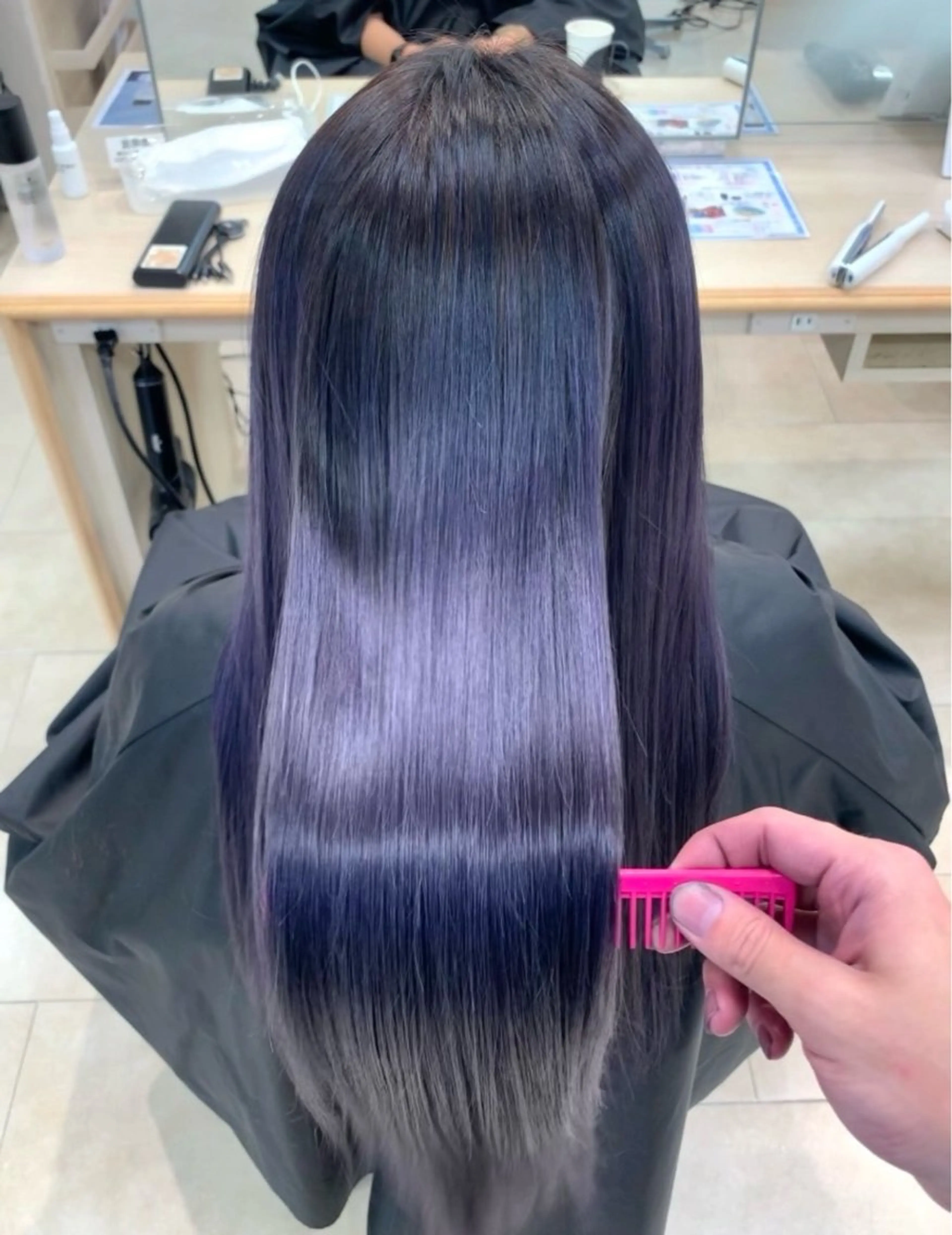 ロング カラー ベージュカラー ブリーチ ケアブリーチ 透明感カラー ダブルカラー お悩み改善 黄金比みくのヘアスタイル