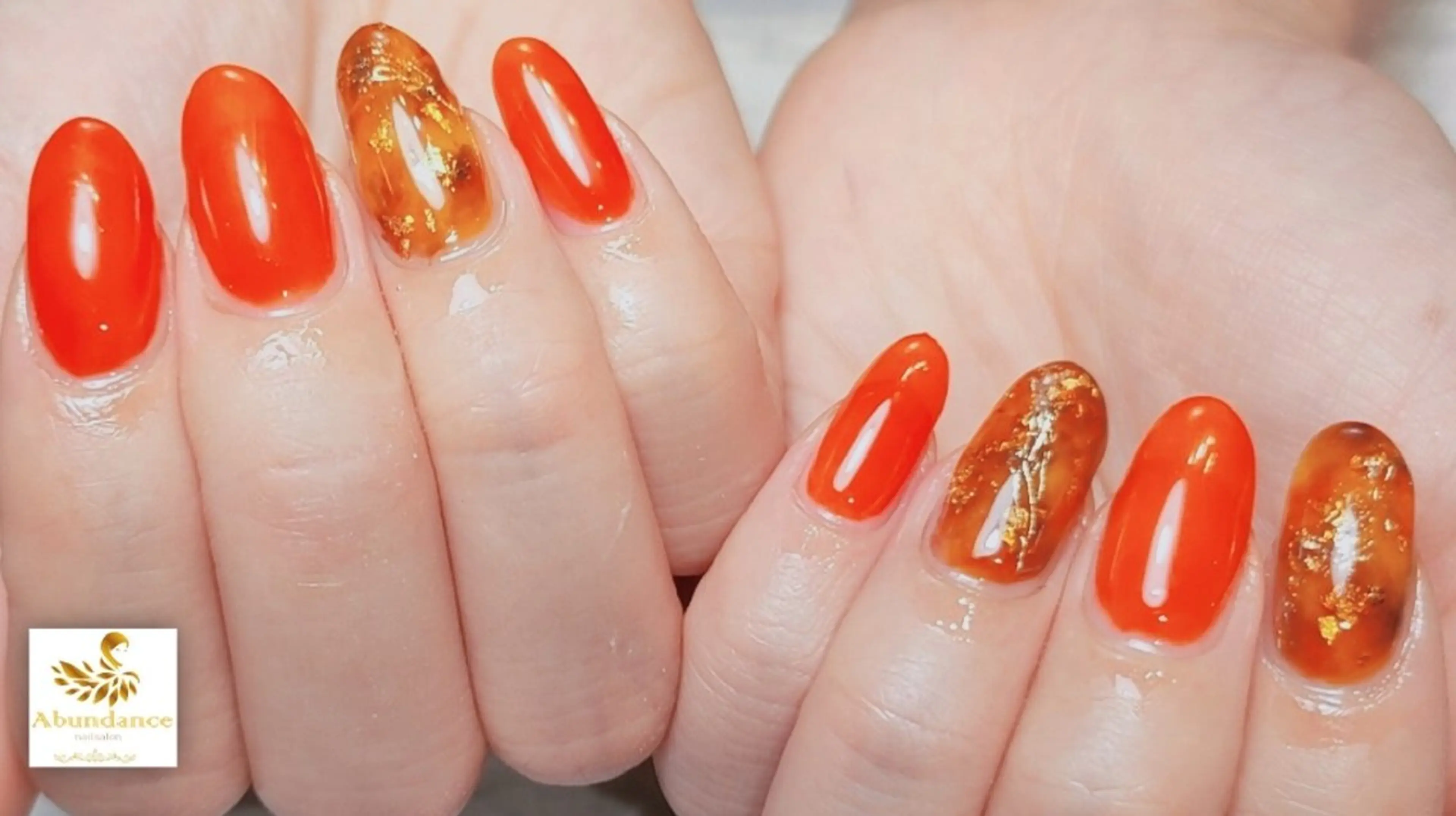 ネイル べっ甲ネイル ハンドネイル 完全予約制個室サロン Abundancesのネイルデザイン