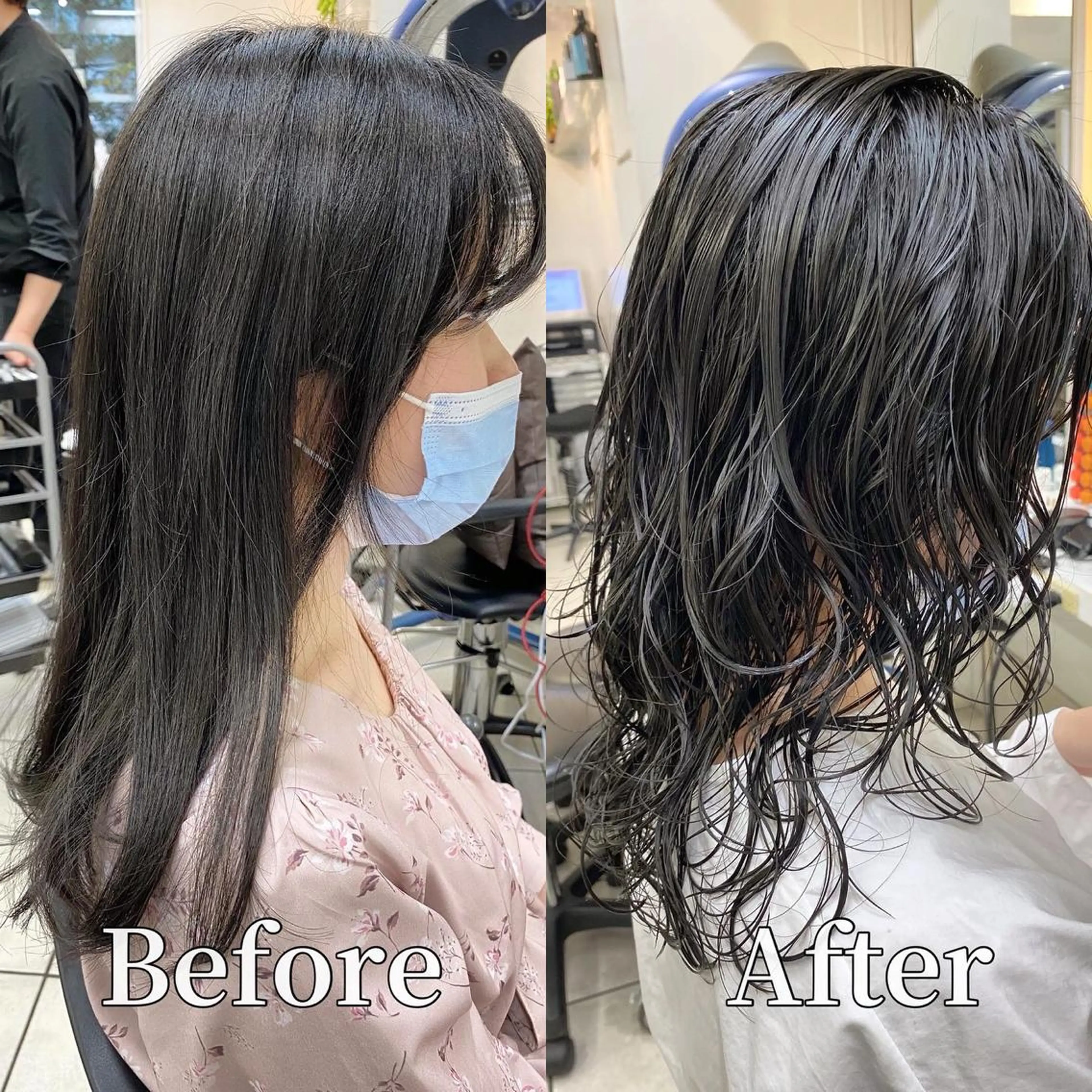 ミディアム パーマ ミディアムパーマ 星野 菜月のヘアスタイル