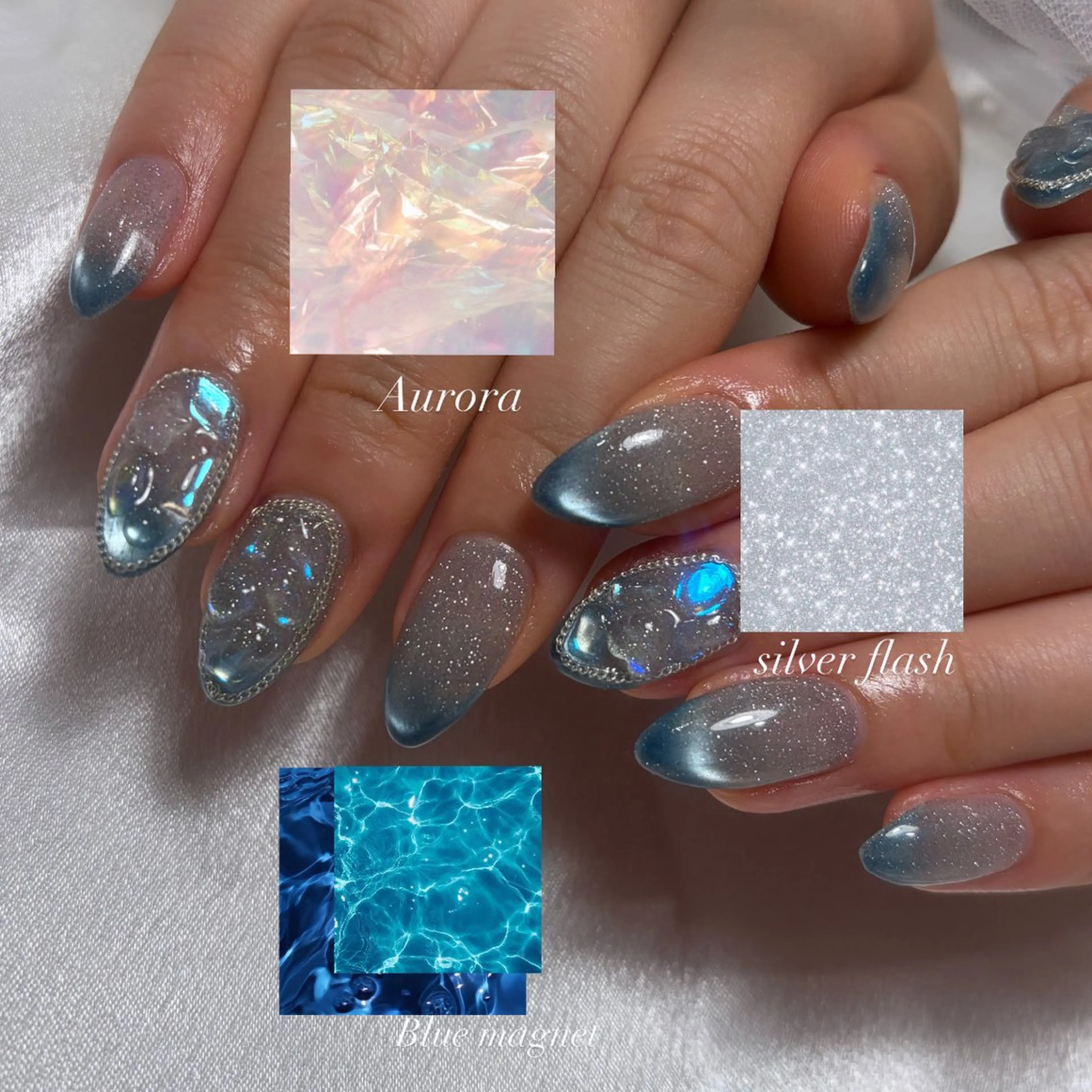 ネイル フラッシュネイル マグネットネイル ハンドネイル vinail.／k.beauty center所属・vinail. ビネルのネイルデザイン