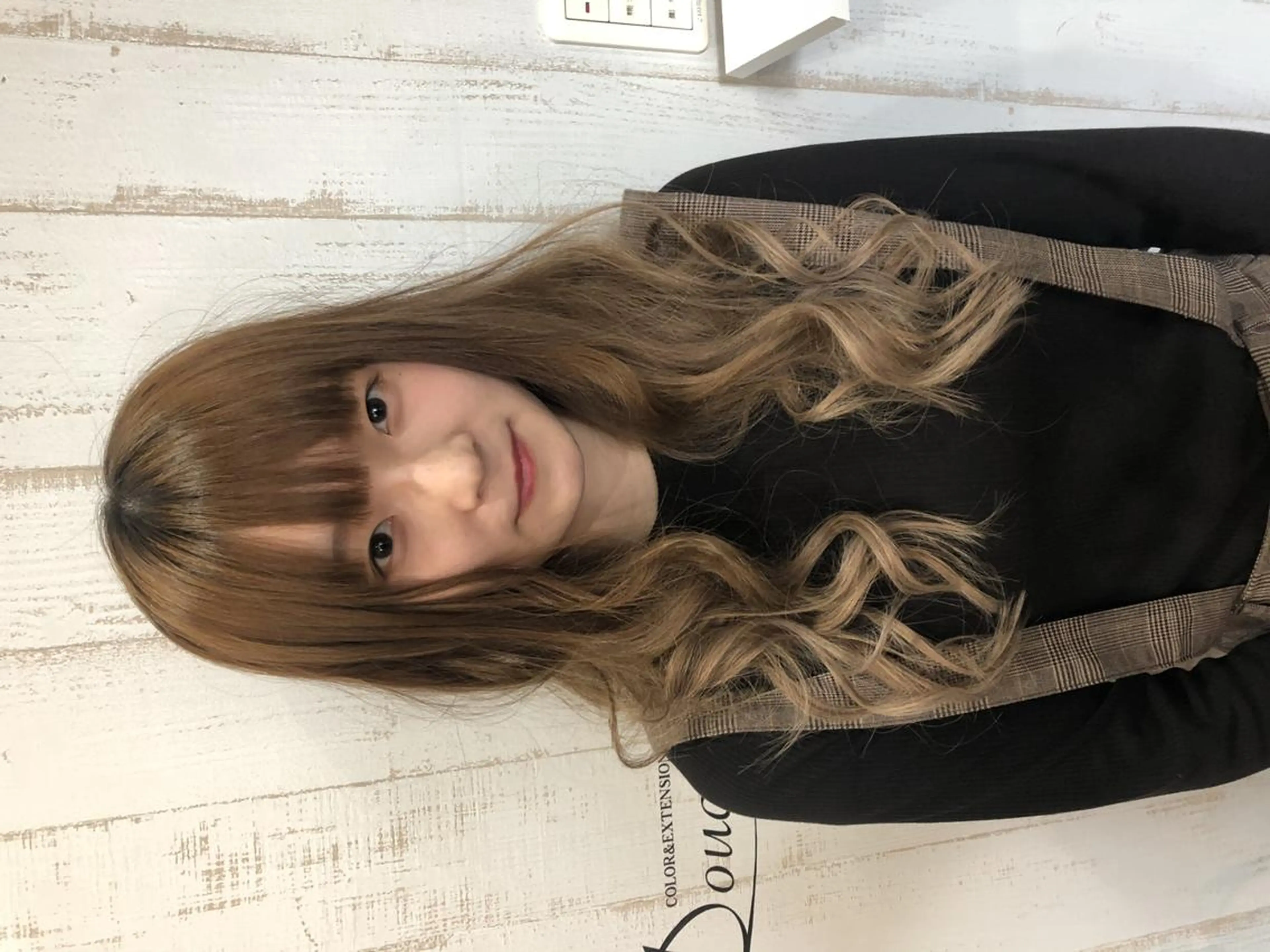 ロング カラー チビ編み込みエクステ シールEXどぅ〜すのヘアスタイル