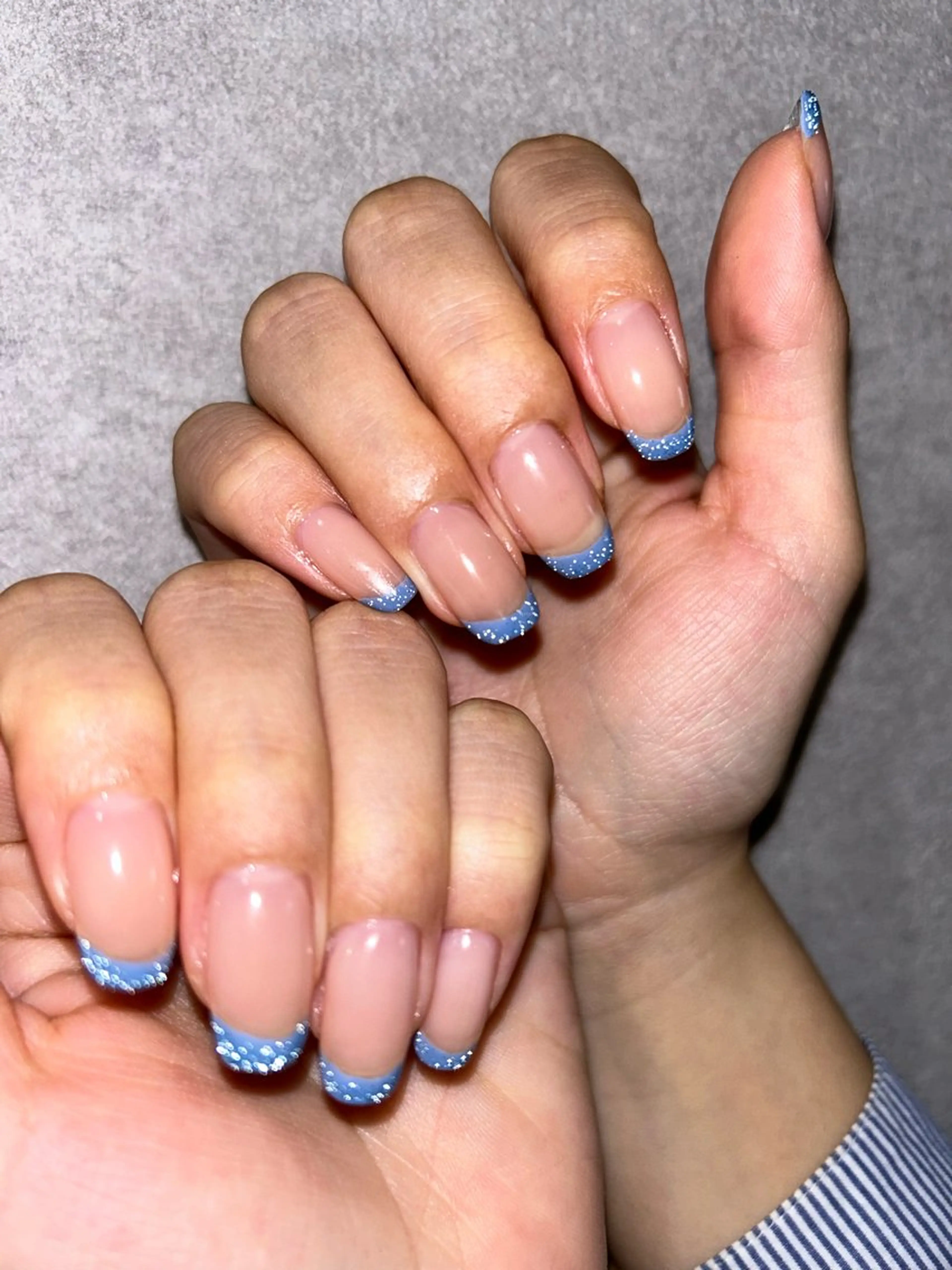 ネイル フラッシュネイル フレンチネイル 大山 なつみのネイルデザイン