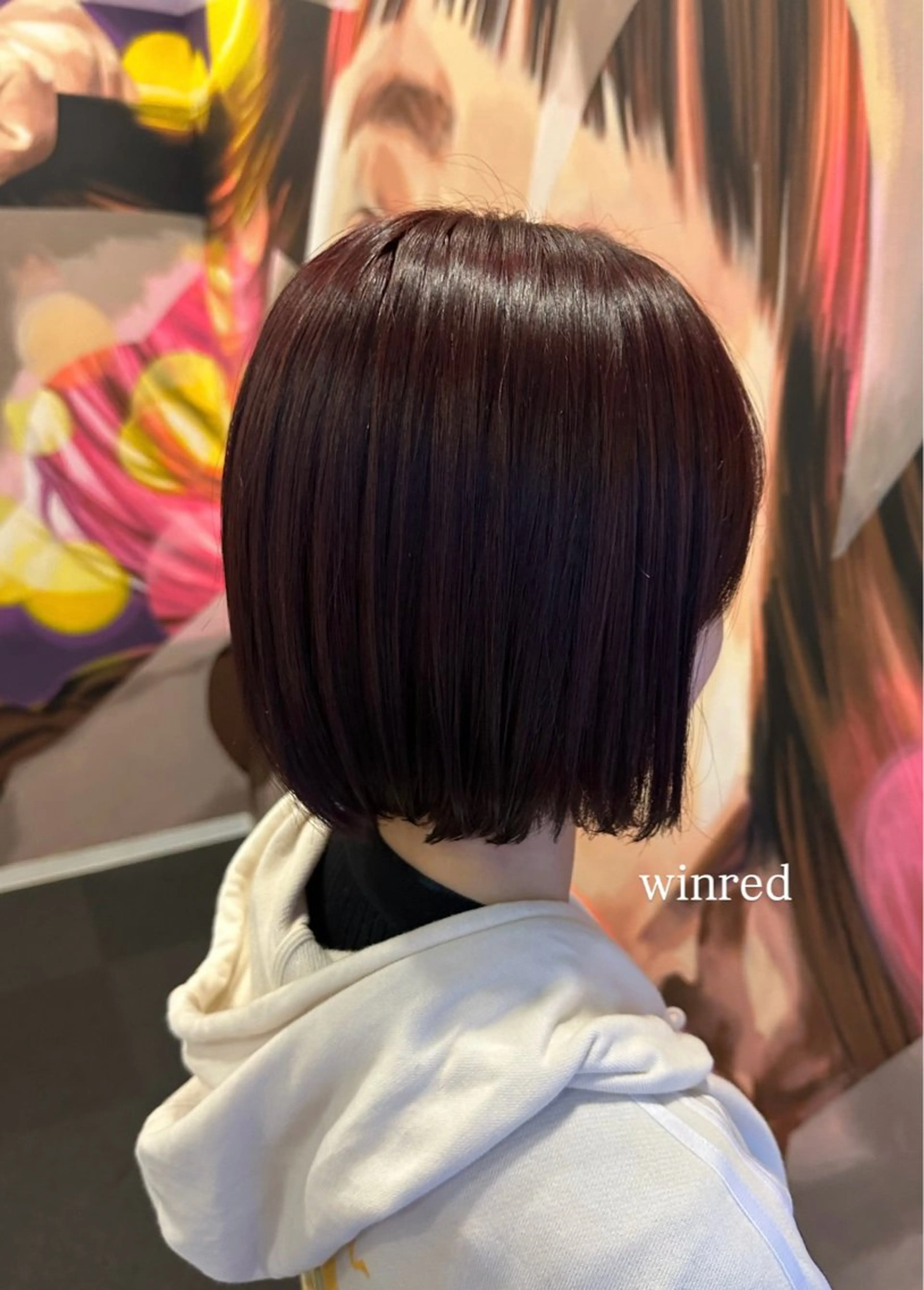 ショート カラー ブリーチ ブリーチなしカラー レッドカラー 🇰🇷韓国ｽﾀｲﾙ ﾚｲﾔｰ/ayanaのヘアスタイル