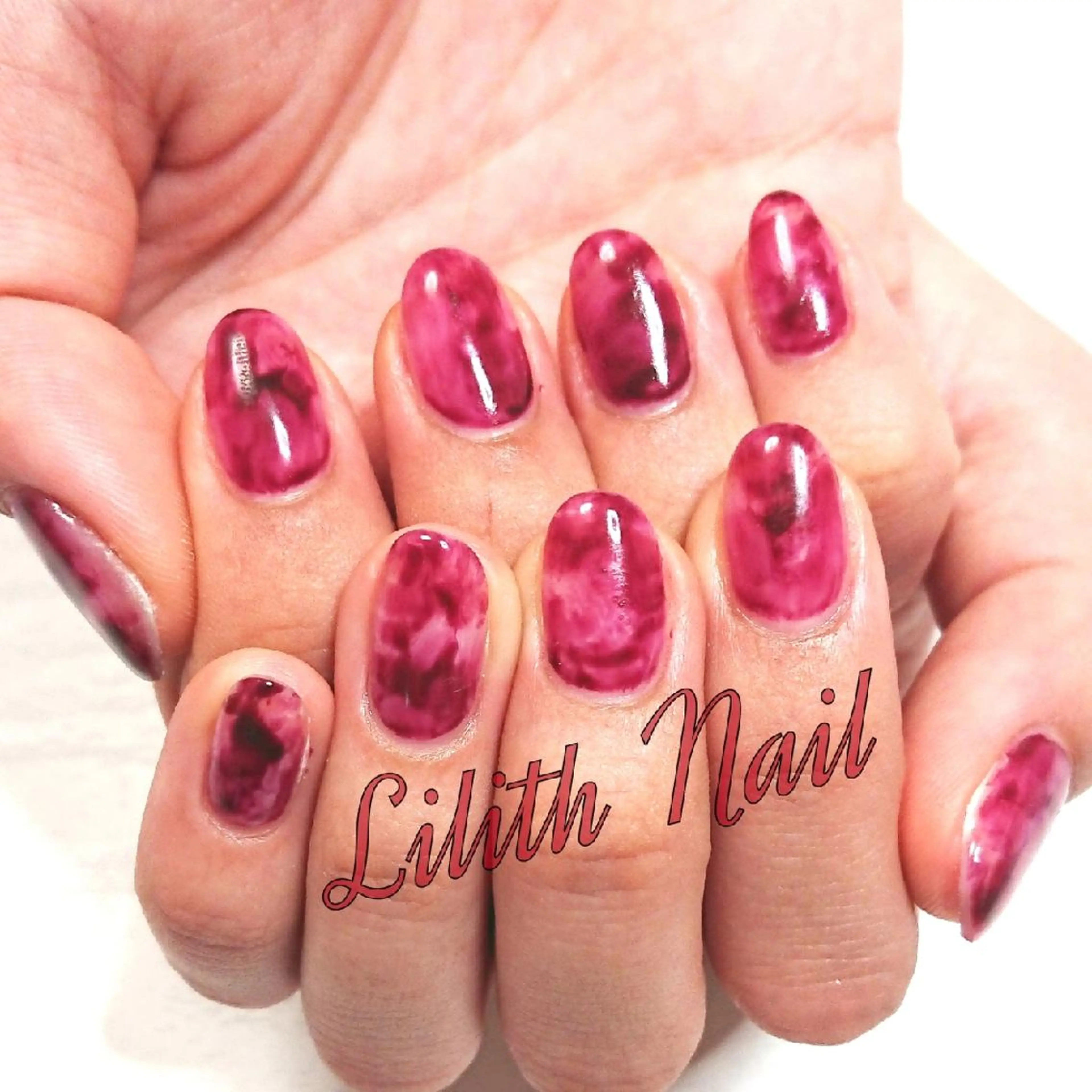 ネイル ボルドー ハンドネイル Lilith Nailのネイルデザイン
