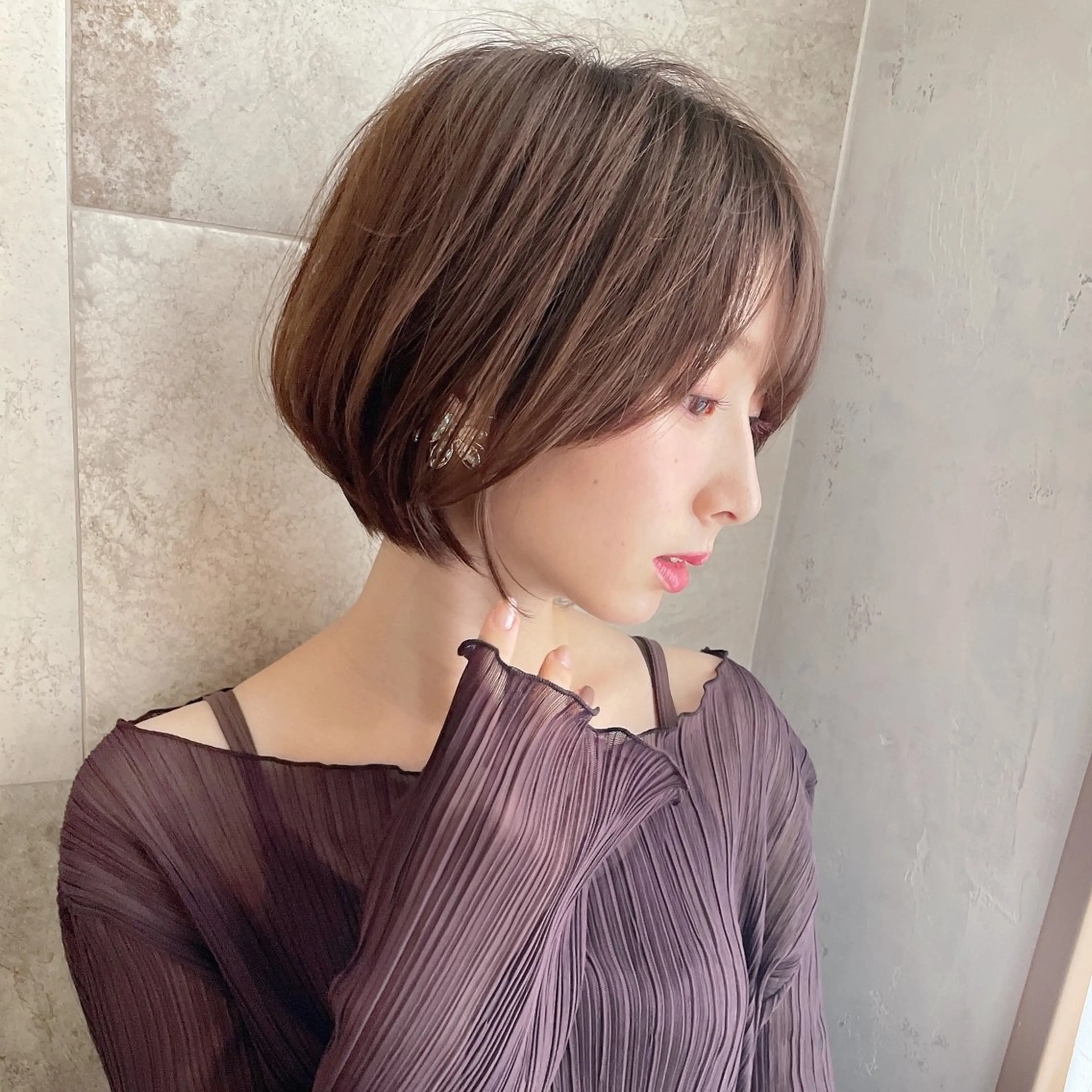 ショート カラー ブリーチなし/暖色/ 透明感/ririkaのヘアスタイル