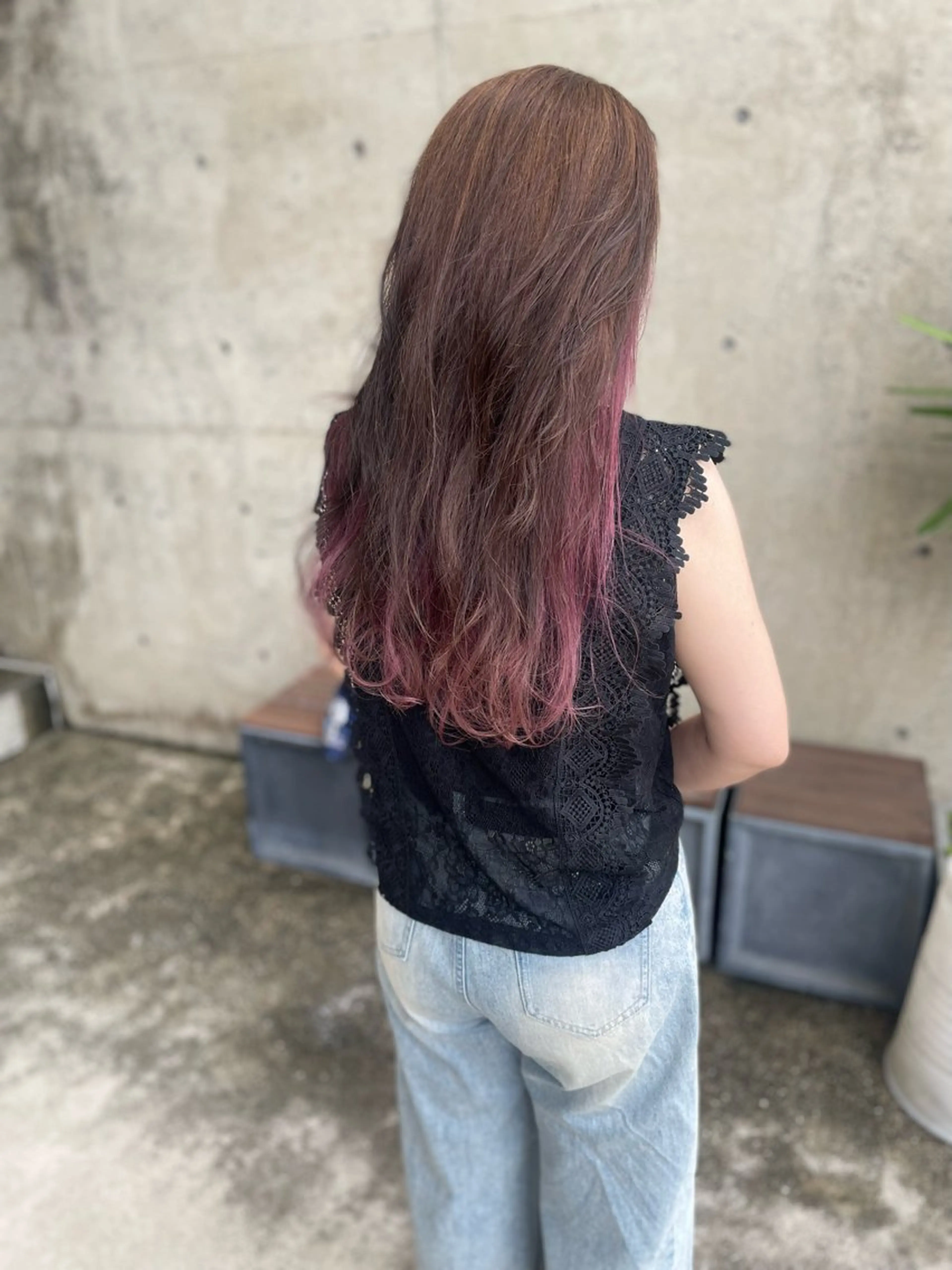 ロング カラー 日高 香織のヘアスタイル