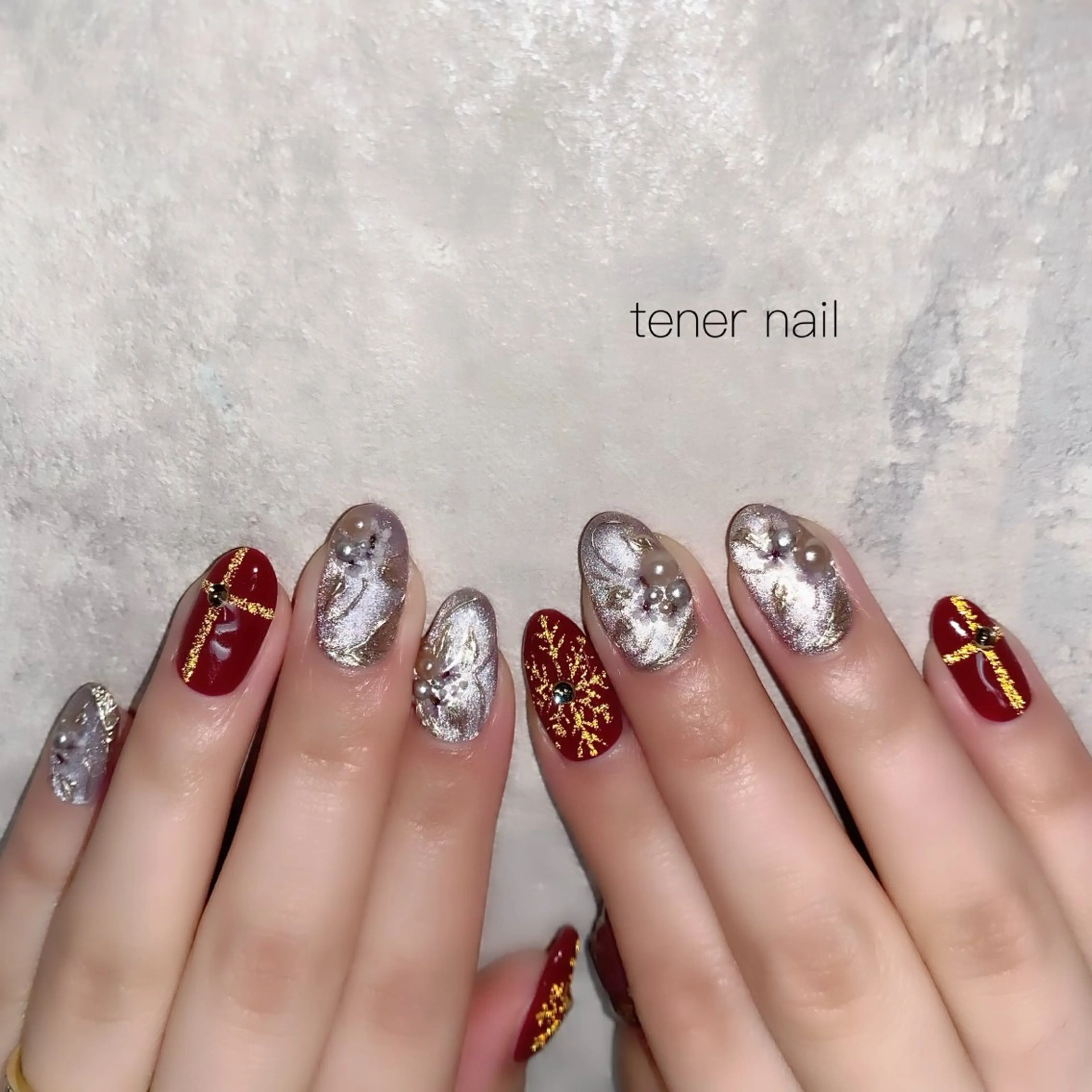 ネイル フラッシュネイル ラメ(グリッター) マグネットネイル ハンドネイル tener  nail  テネルネイル所属・テネルネイル tener nailのネイルデザイン