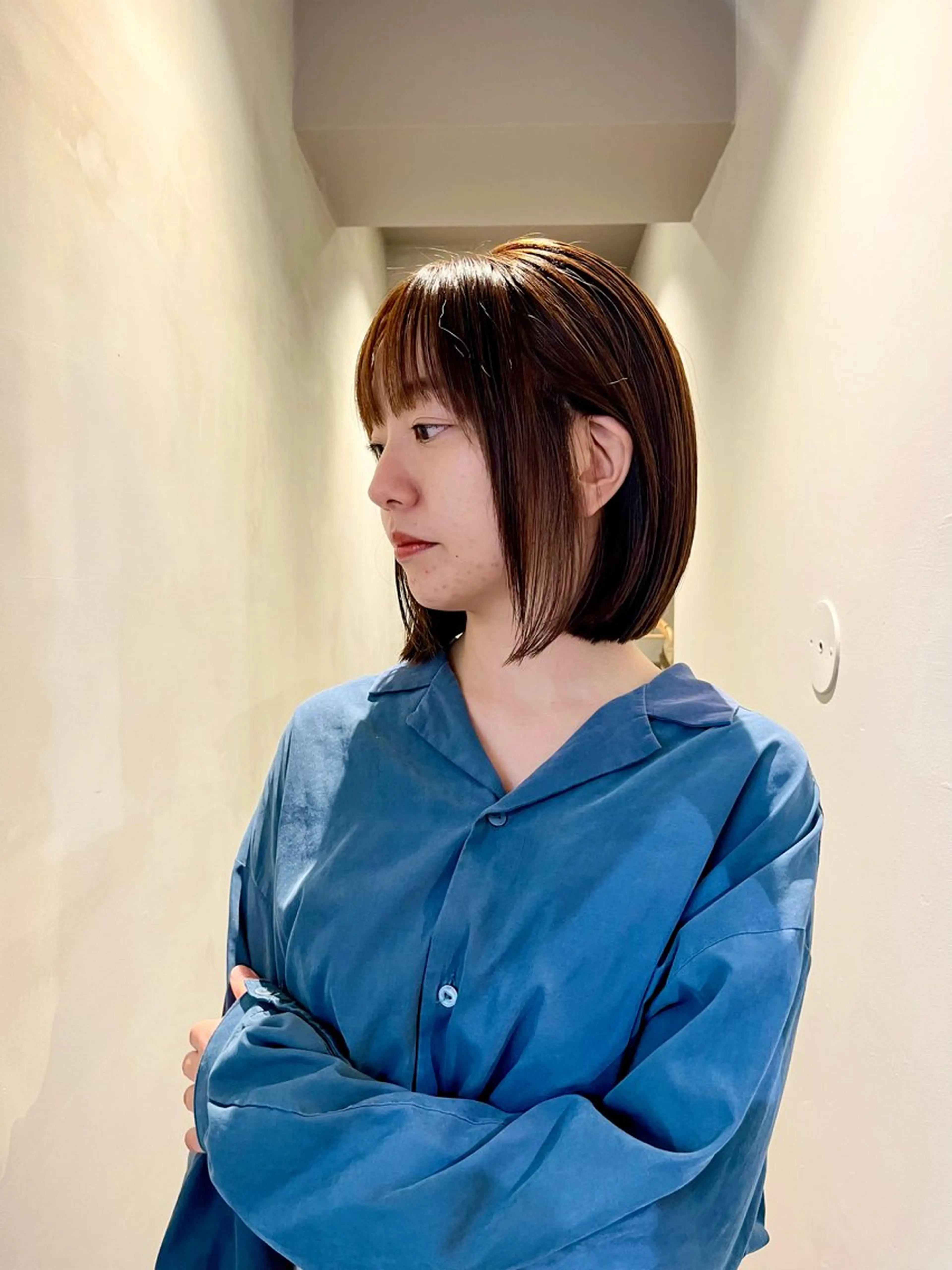 ショート カラー ロエ平尾山荘所属・平尾/高宮/艶カラー /ハイライト/綜一郎のヘアスタイル