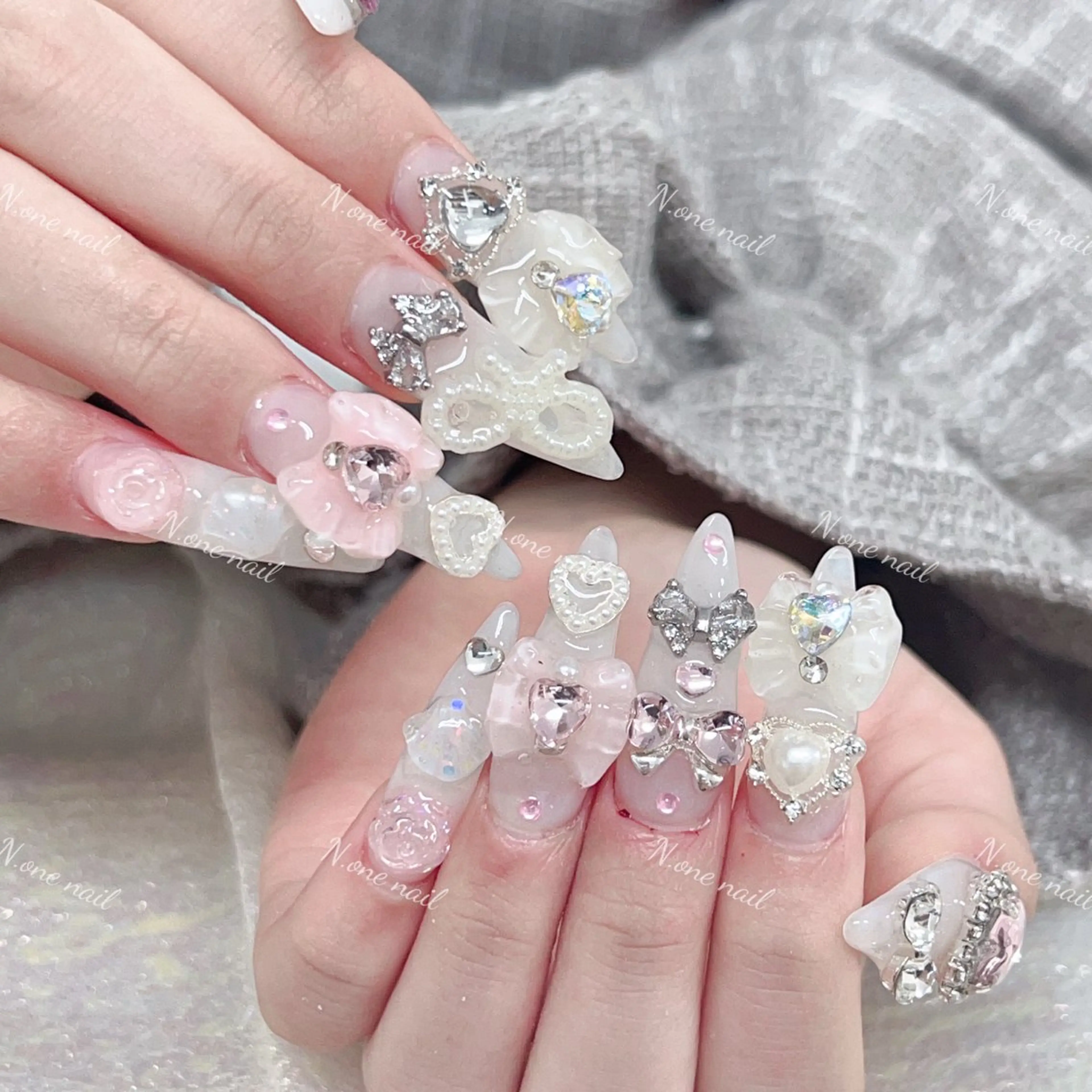 ネイル 長いだし/スカルプ/ パラシェルN.oneのネイルデザイン