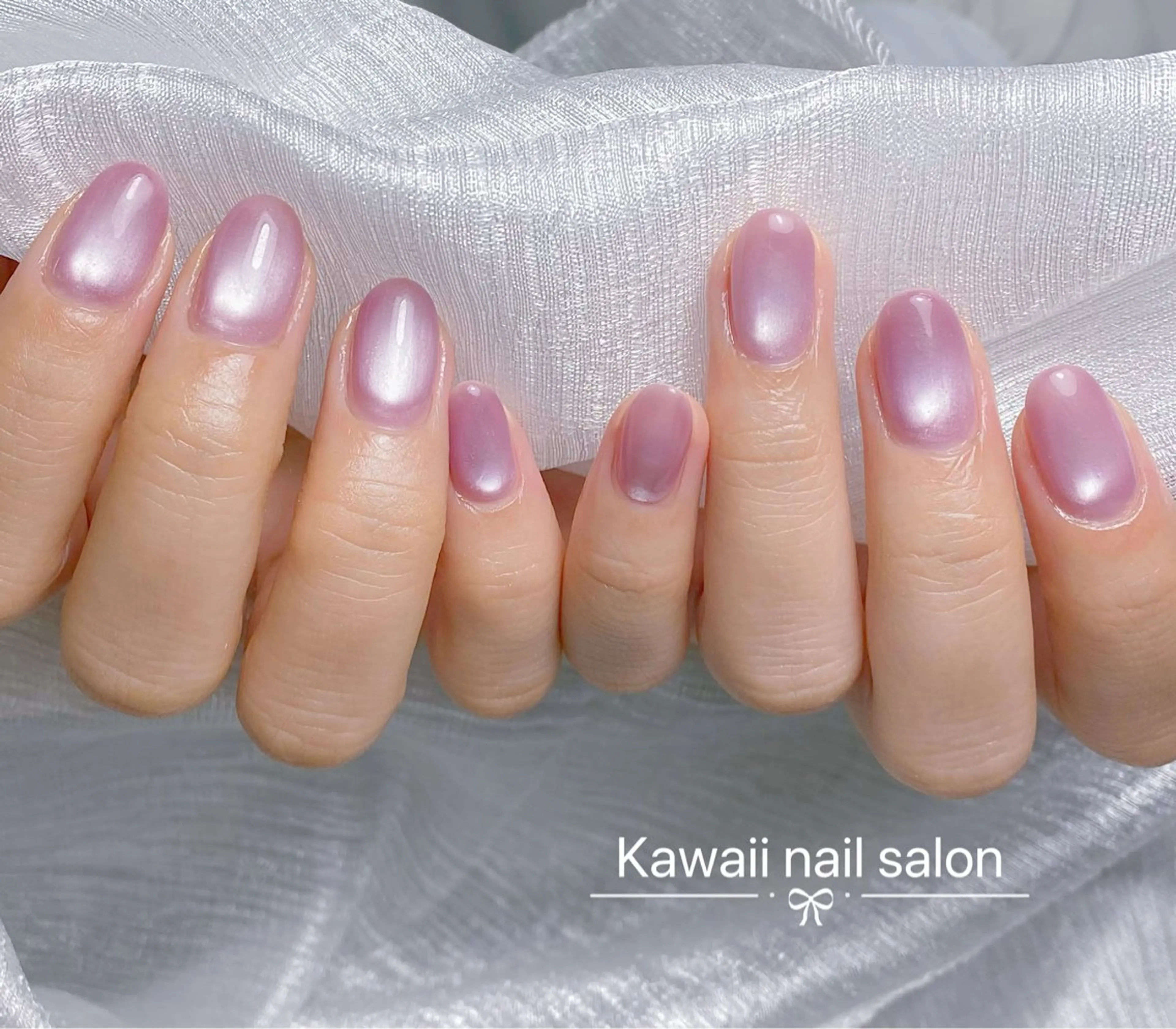 ネイル アートネイル 韓国ネイル マグネットネイル ワンホンネイル Hina KawaiiNailのネイルデザイン