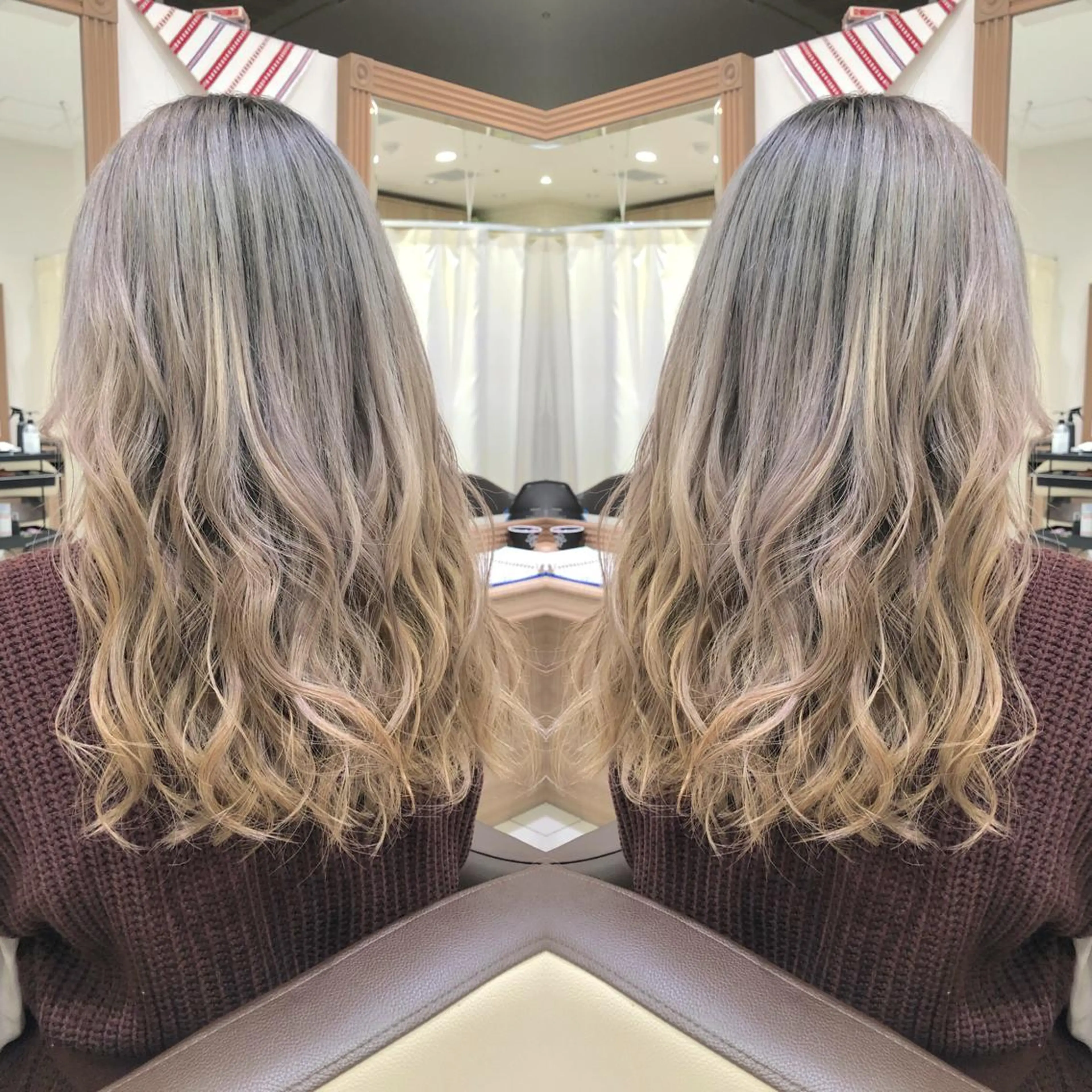 セミロング カラー 韓国レイヤー×透明感 カラー/山崎一輝のヘアスタイル