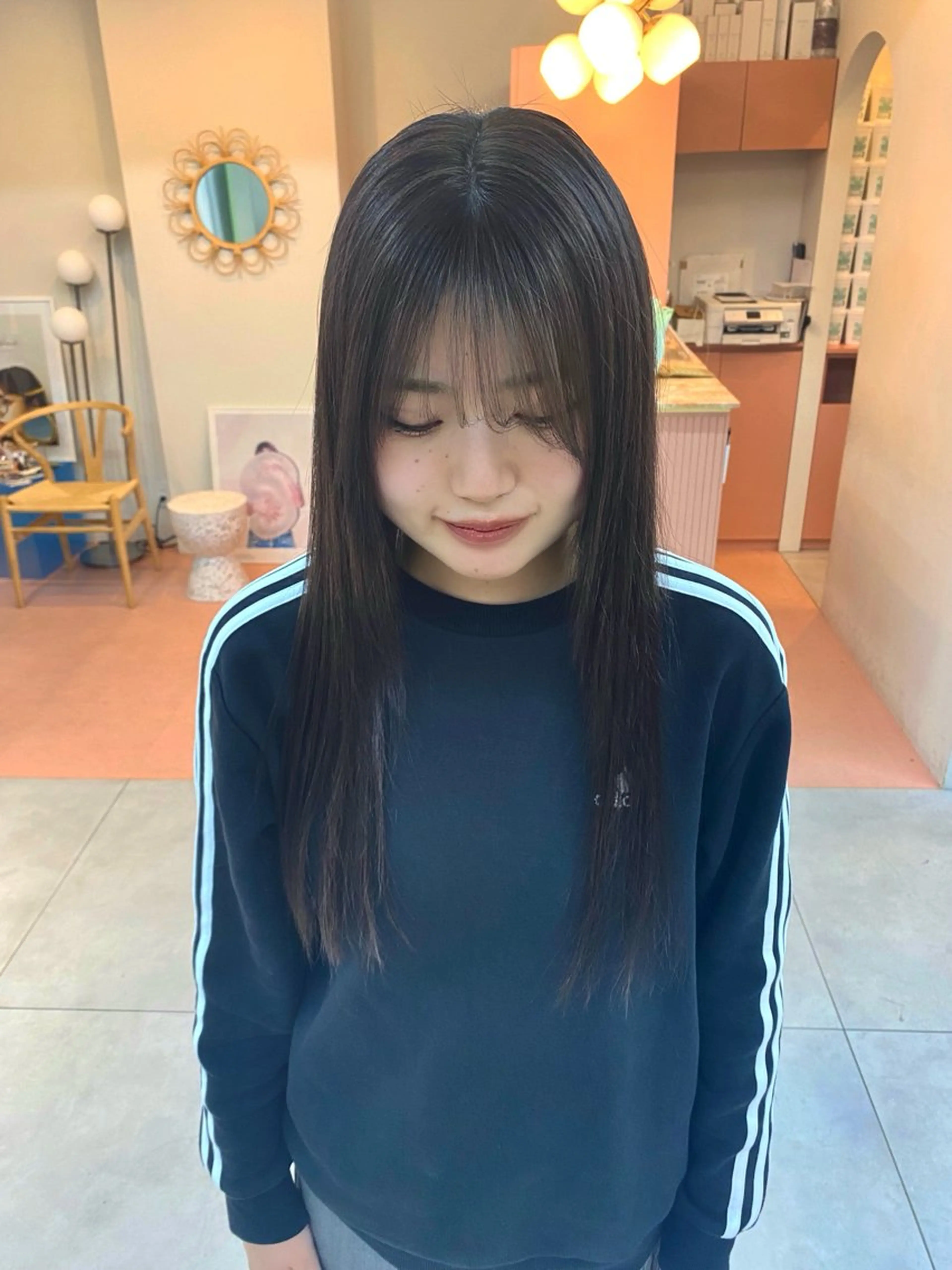 ロング カラー アッシュ ラベンダーカラー mite hikariのヘアスタイル