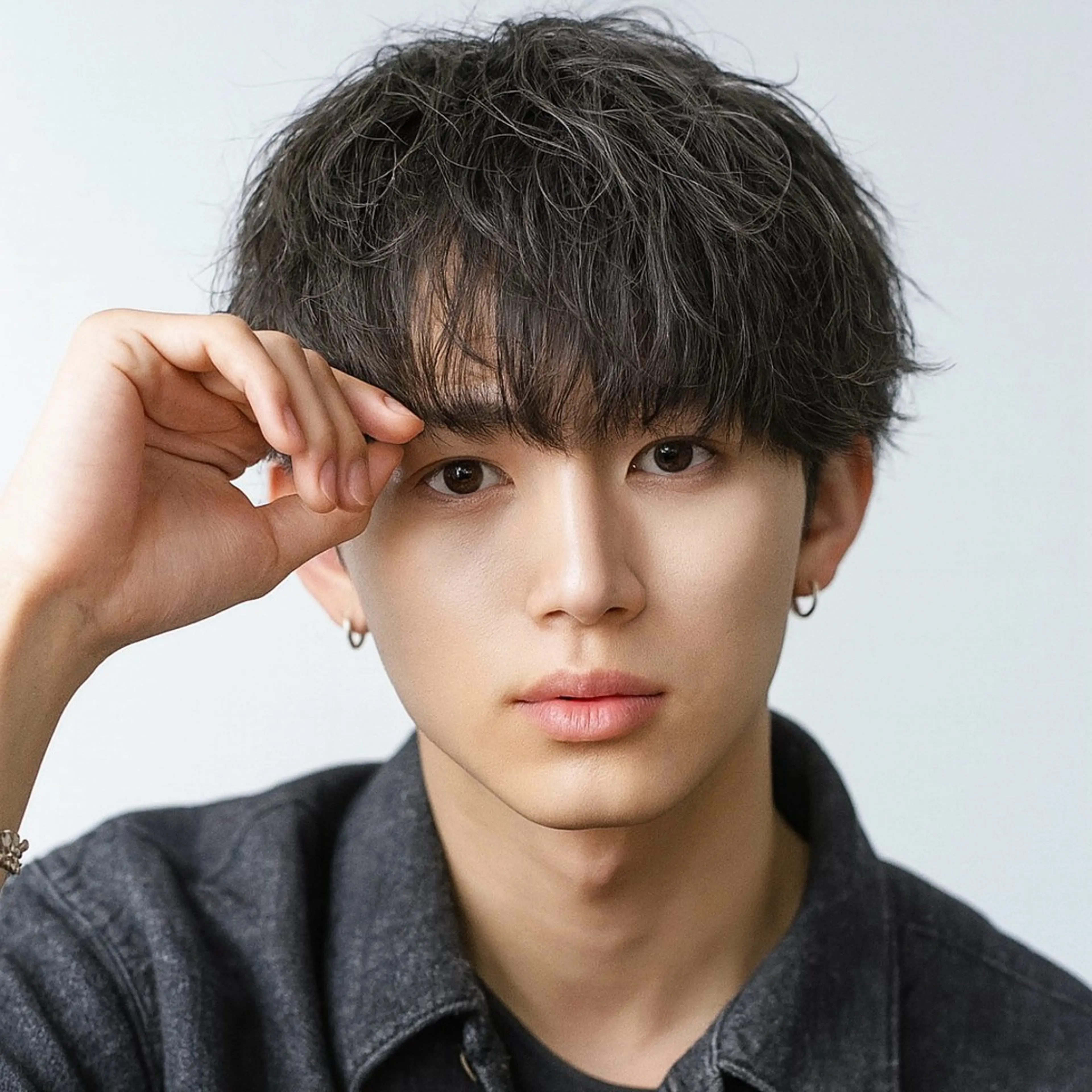 ショート カラー パーマ ヘアアレンジ メンズ メンズブリーチ メンズハイライト メンズパーマ スペインカール スパイキーショート Gain KAKKY 名古屋/池下駅3分のヘアスタイル