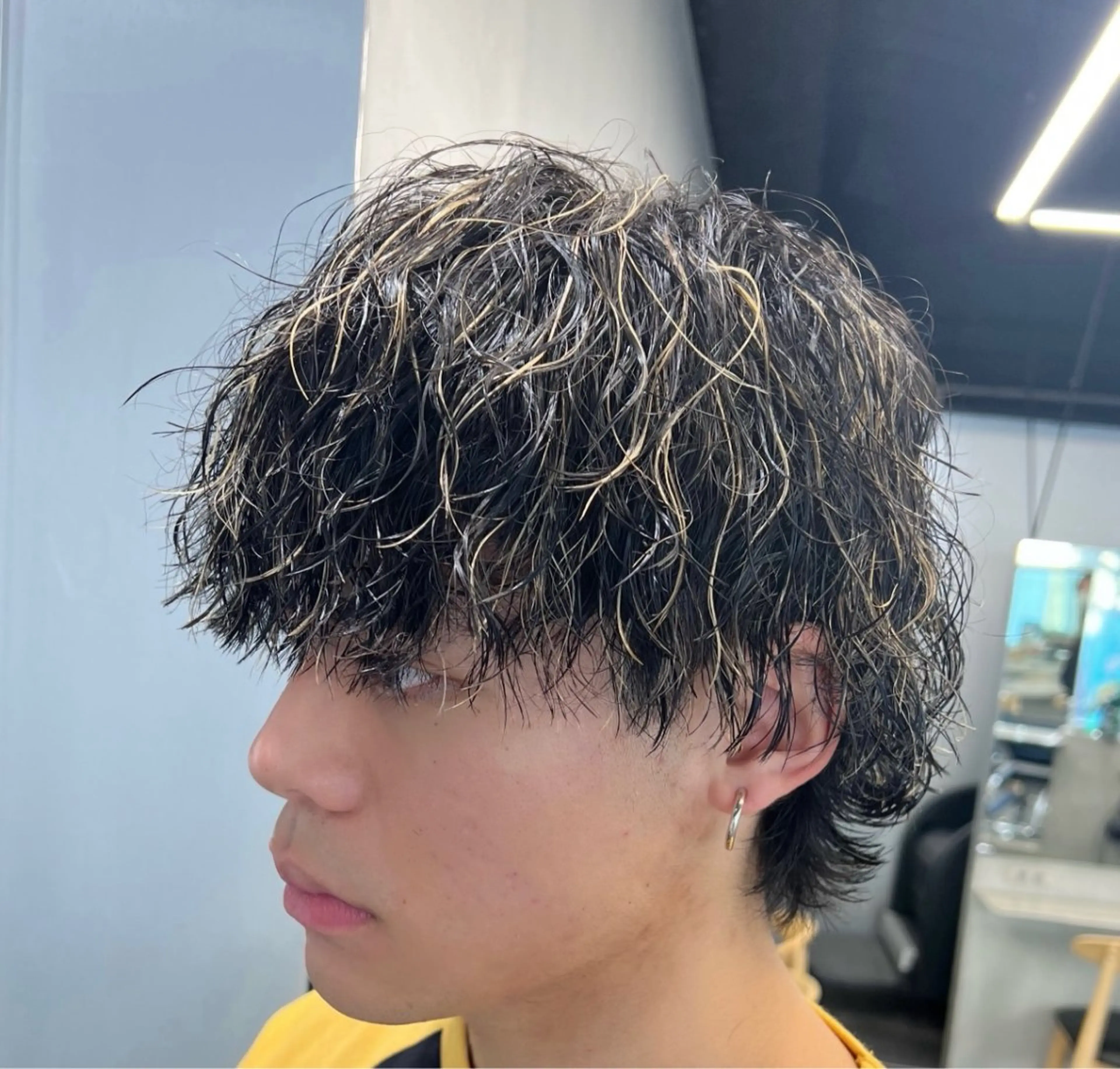 ミディアム カラー パーマ ヘアアレンジ メンズ fifth 石川 凪のヘアスタイル