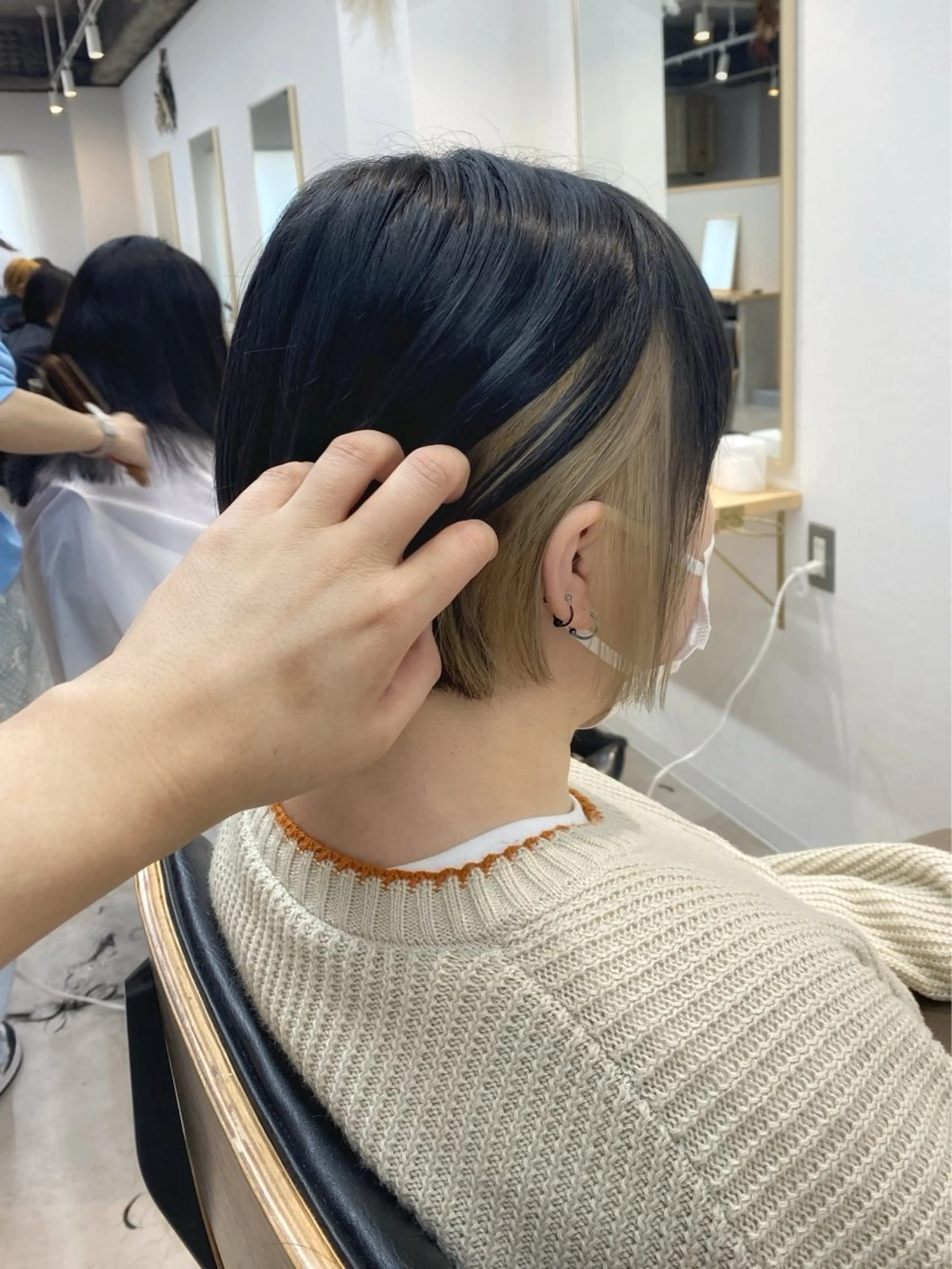 ショート カラー インナーカラー ショートヘア 当日予約🆗ショート /ハイライト/松本のヘアスタイル