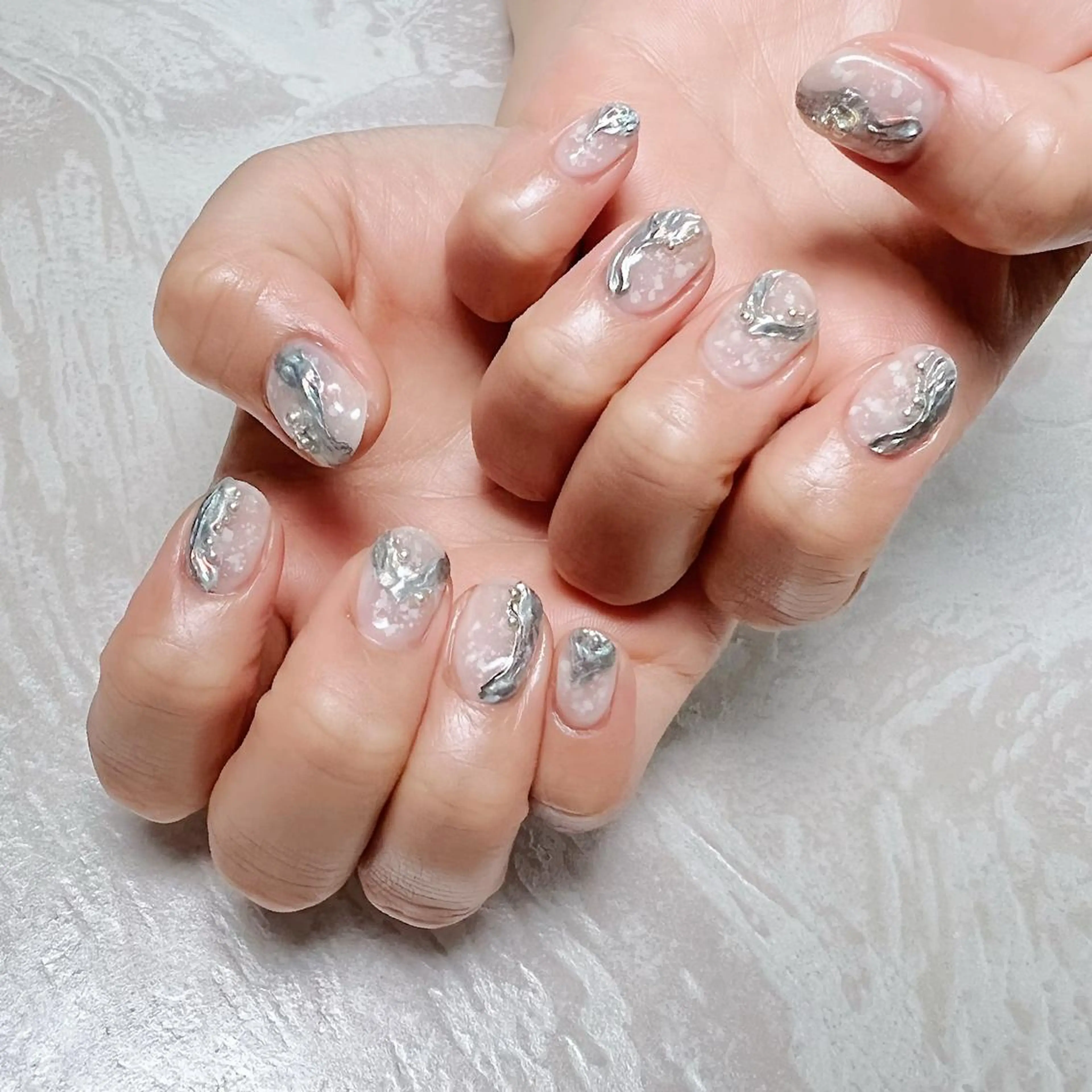 ネイル ニュアンスネイル ショートネイル gemickle nailのネイルデザイン