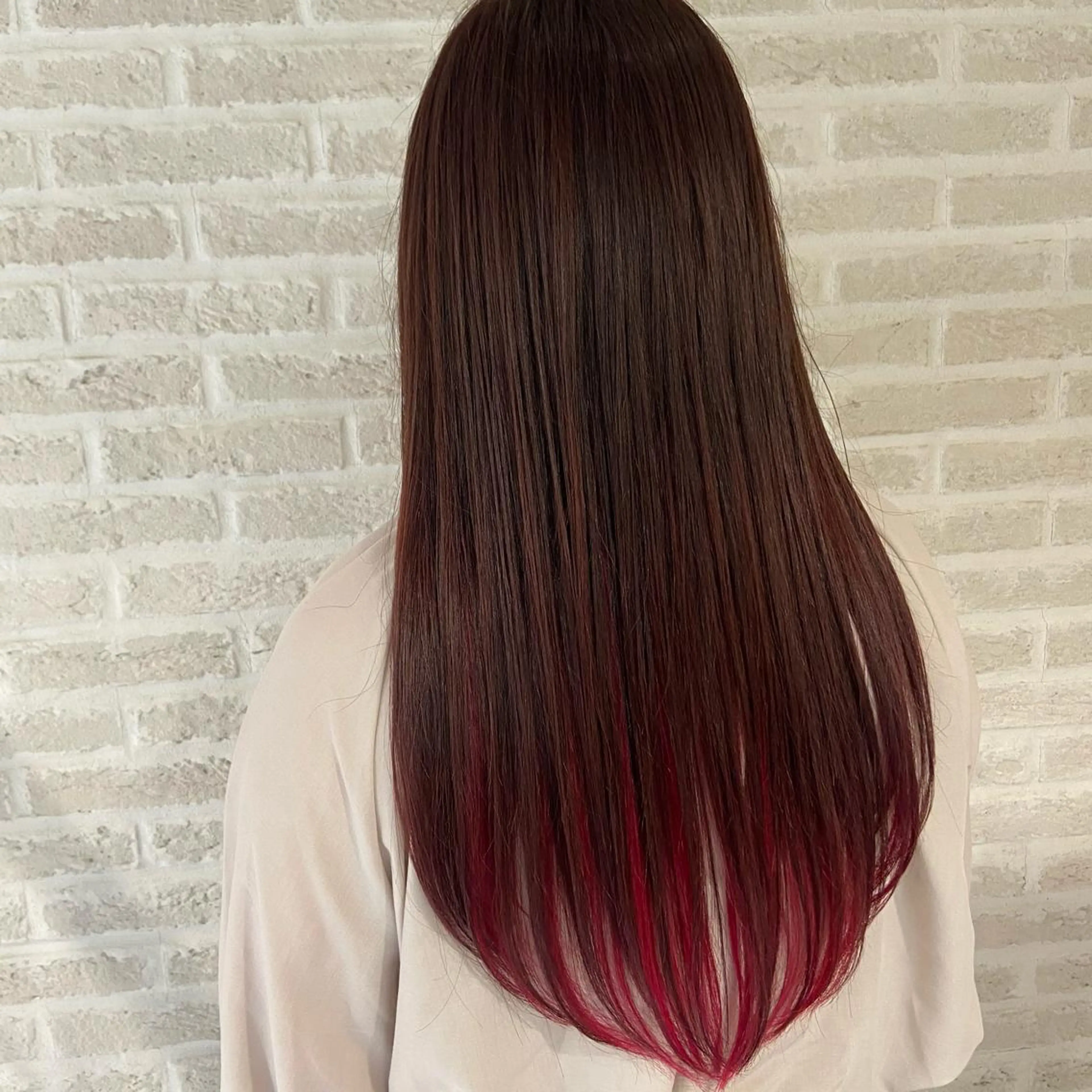 ロング カラー ヘアアレンジ ブリーチ ピンクカラー 北岡 慶子 大宮駅西口徒歩3分のヘアスタイル