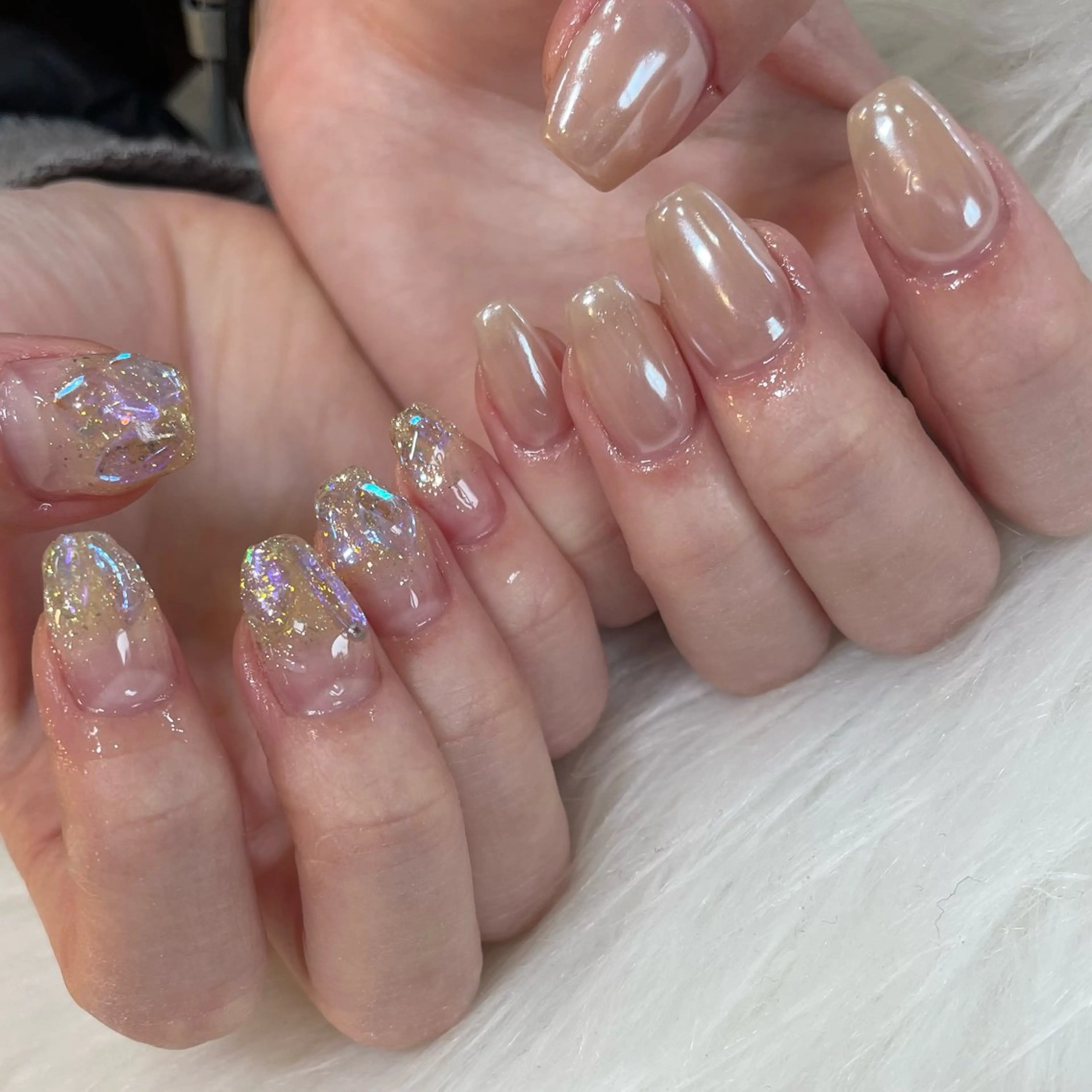 ネイル 氷ネイル・うるうるネイル キラキラネイル Nail Salon Gummi.のネイルデザイン