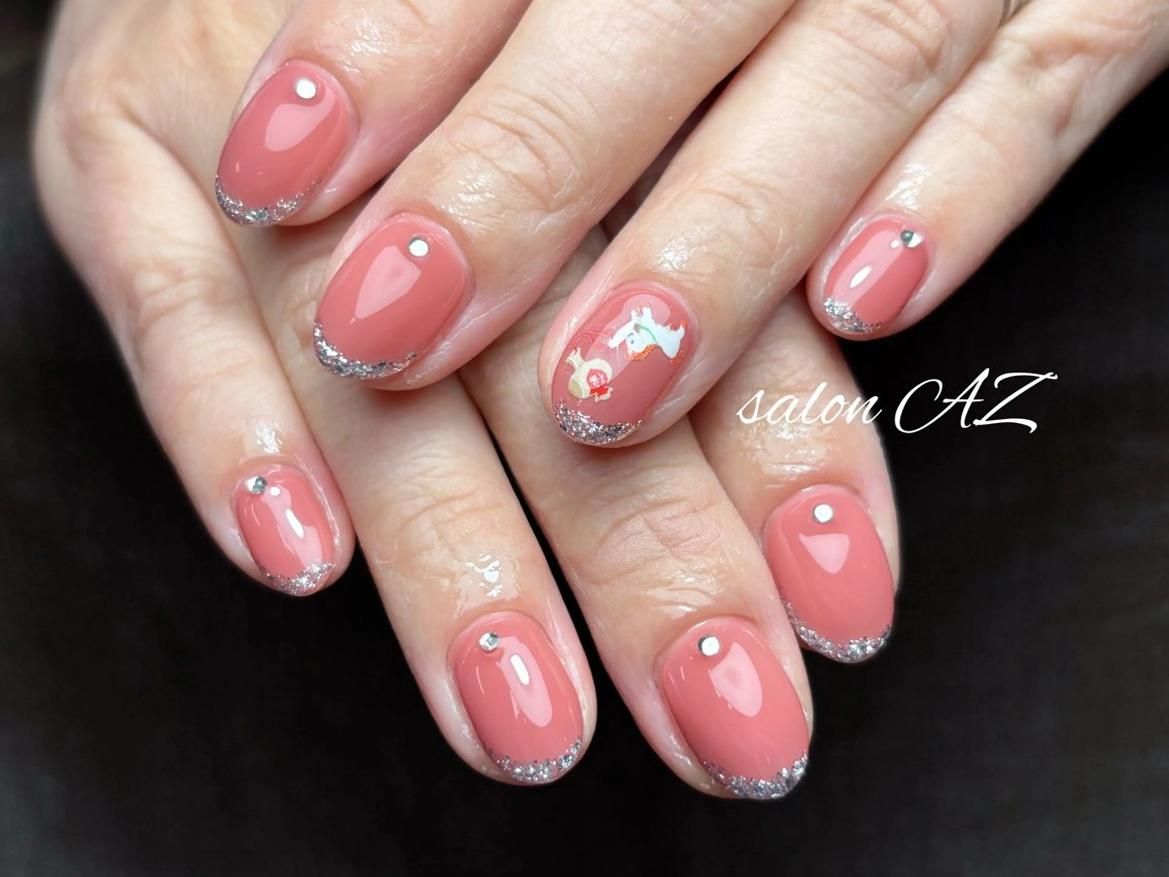 ネイル アートネイル 長さ出し フットネイル フレンチネイル ジェルネイル ハンドネイル salon AZのネイルデザイン