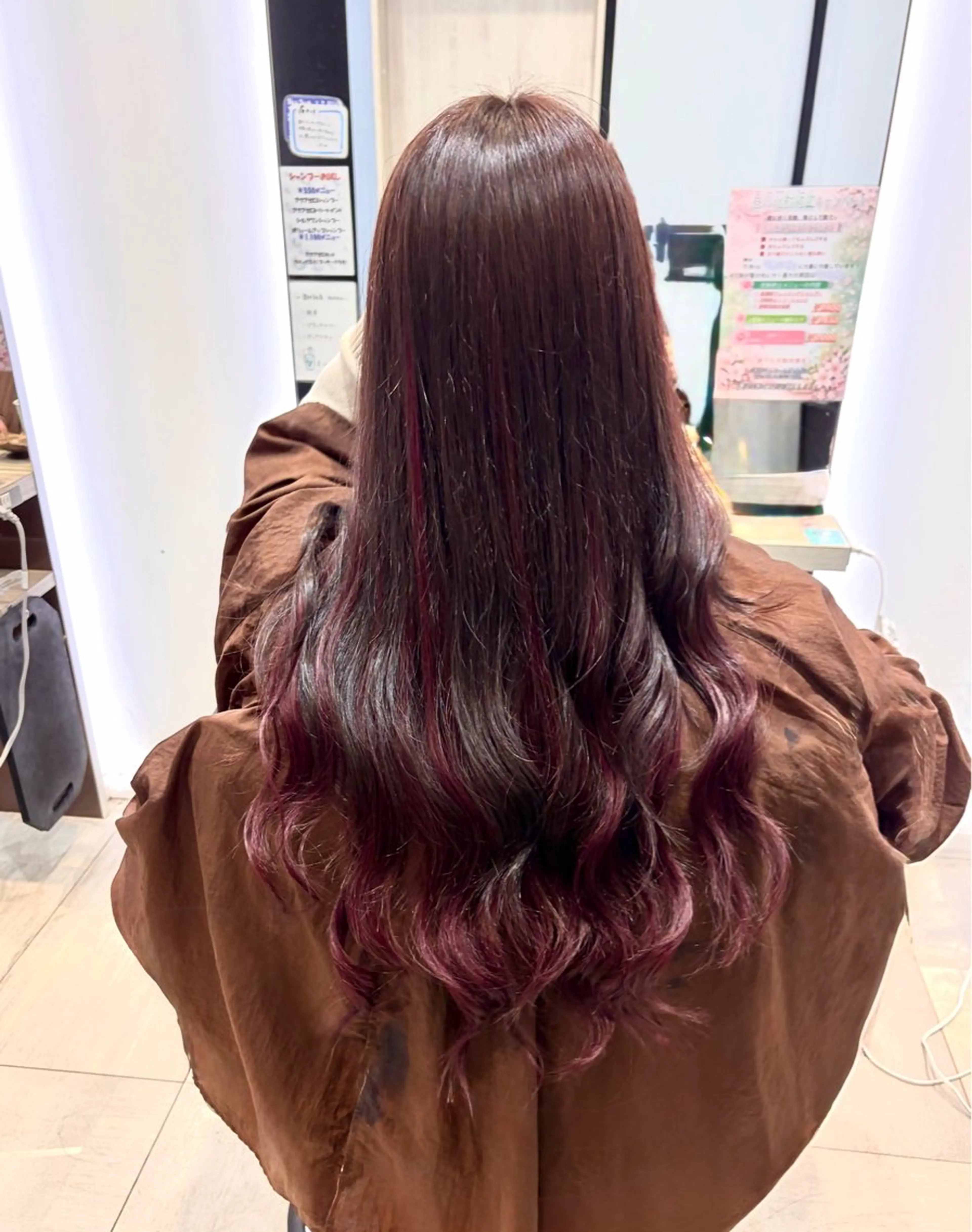 ロング カラー ヘアカラー エクステ 立川/シールエクステ /みづきのヘアスタイル