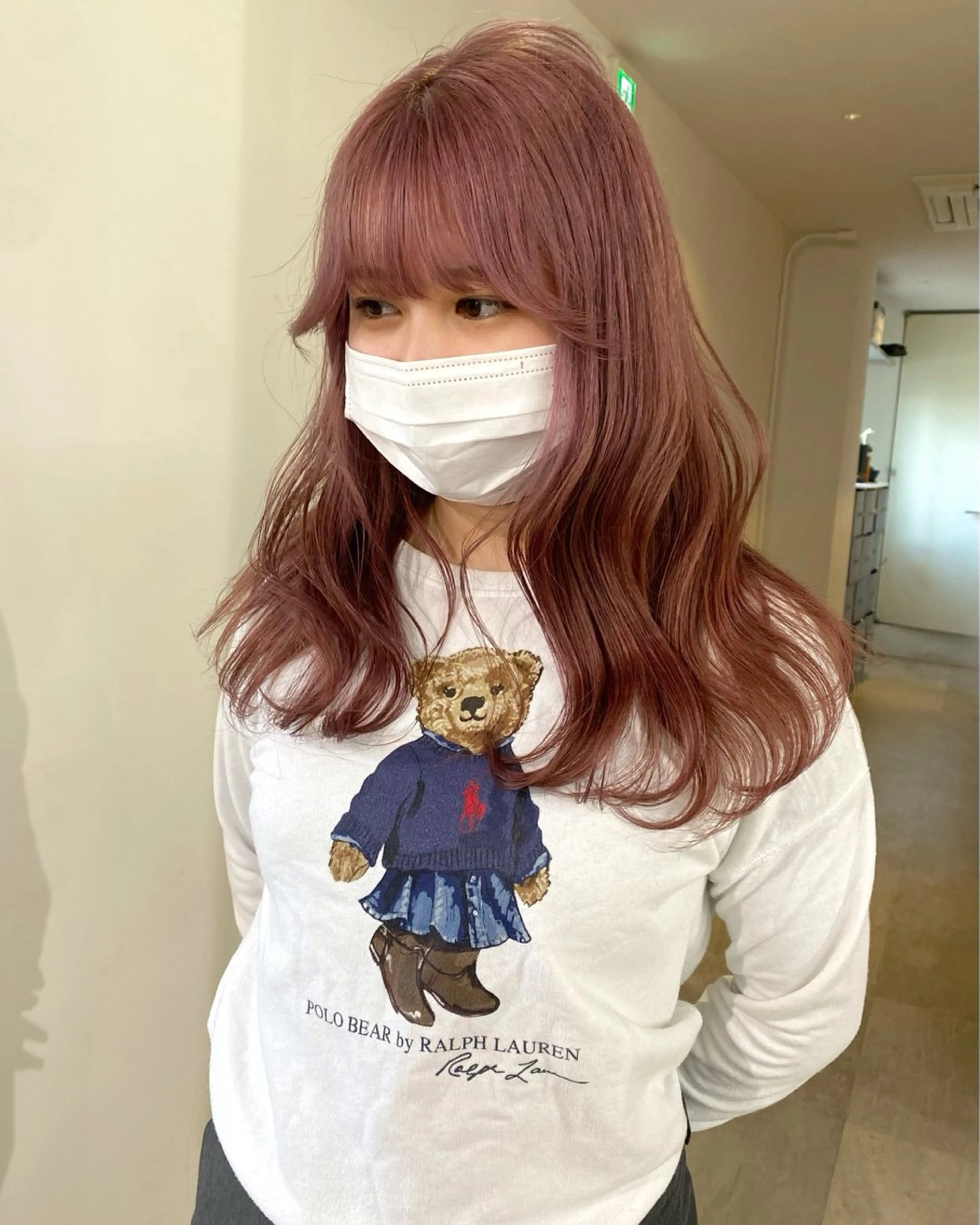 カラー ベージュカラー ブリーチ ブロンド 透明感カラー ラベンダーカラー ヘアカラー mizuki/ピンク ベージュ.レイヤーのヘアスタイル