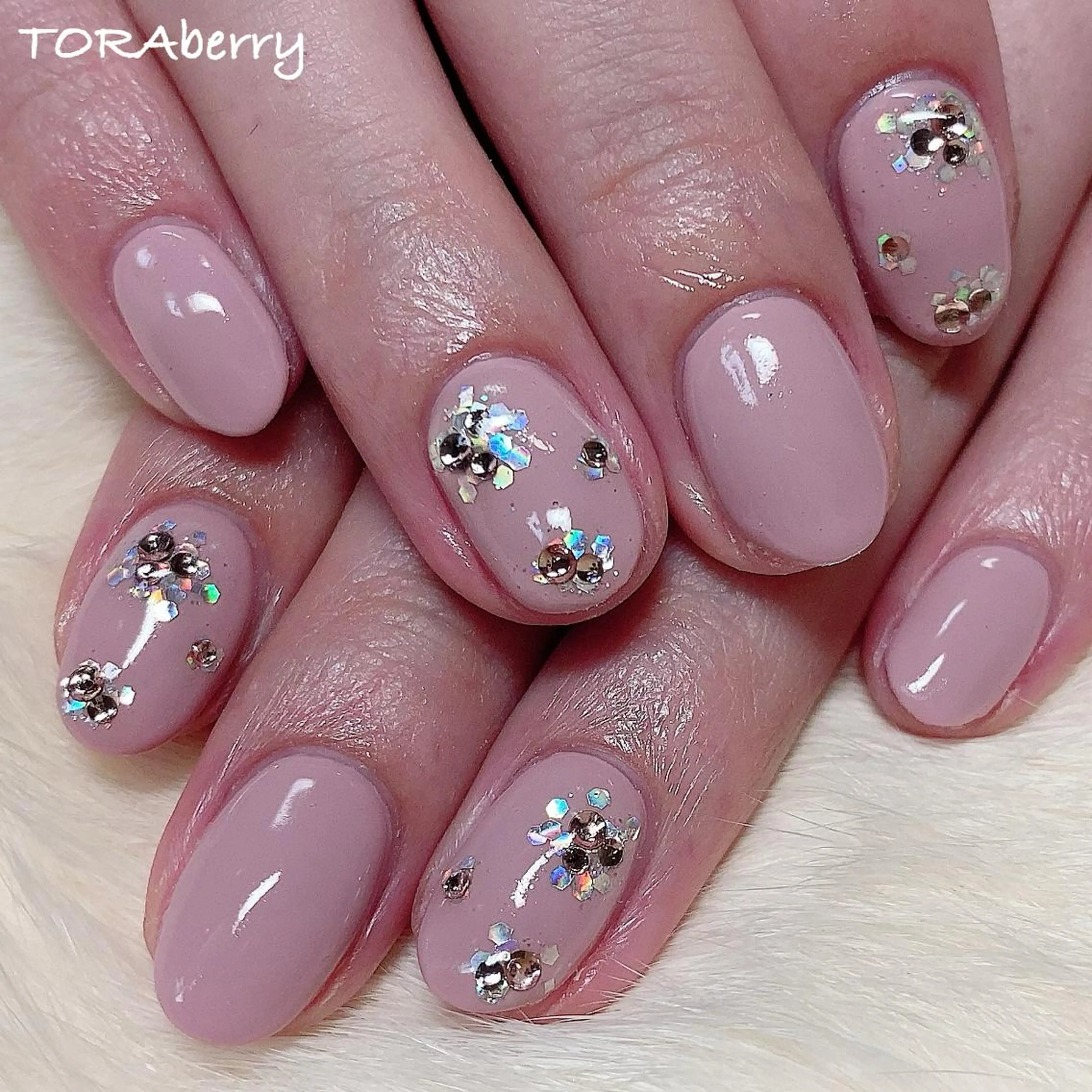 ネイル アートネイル ラメ(グリッター) ハンドネイル ネイリスト なつみのネイルデザイン