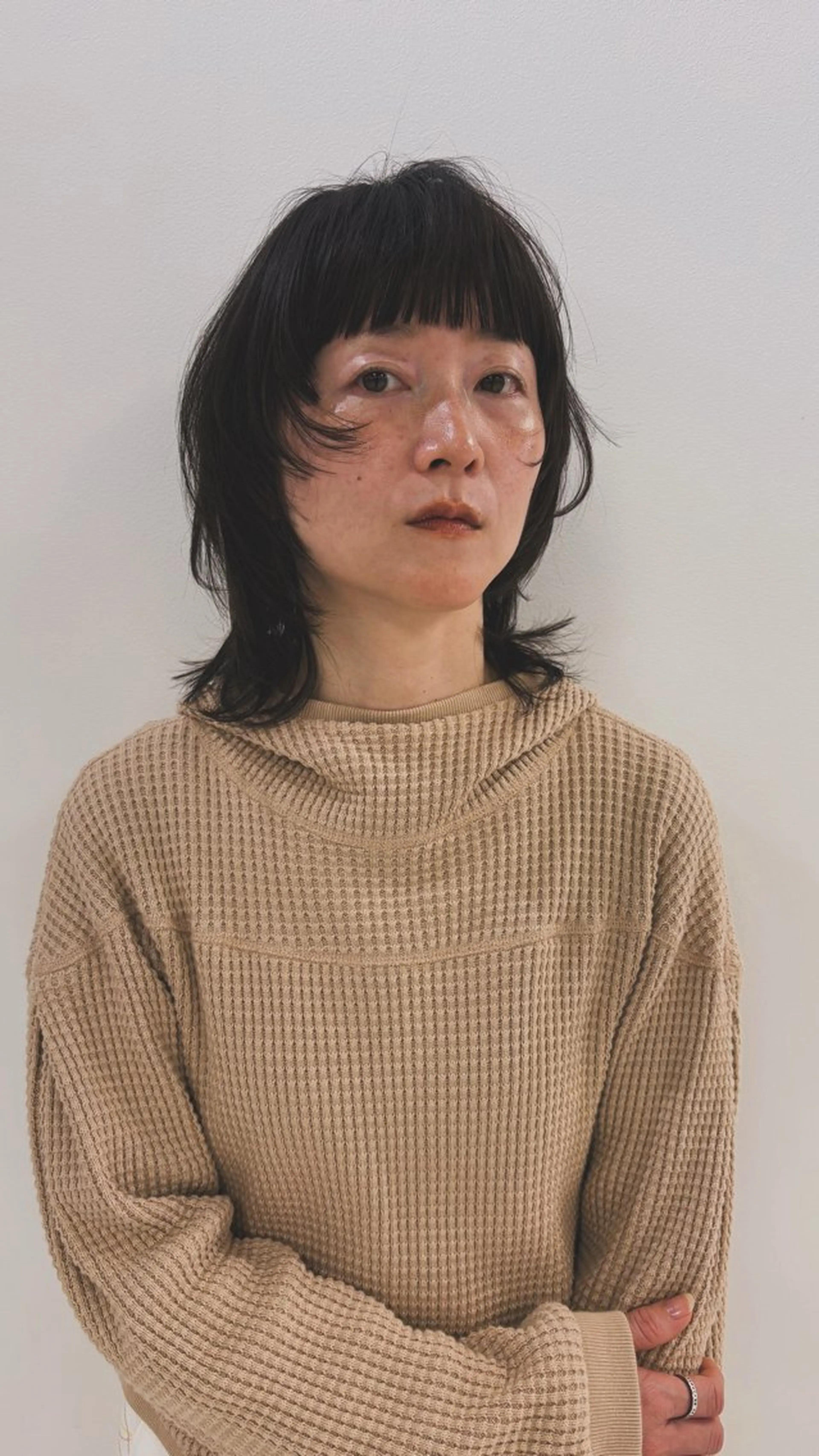 ミディアム レイヤーカット カット ヘッドスパ sourire 西大分所属・Sourire西大分 ☘️いけだ あおいのヘアスタイル