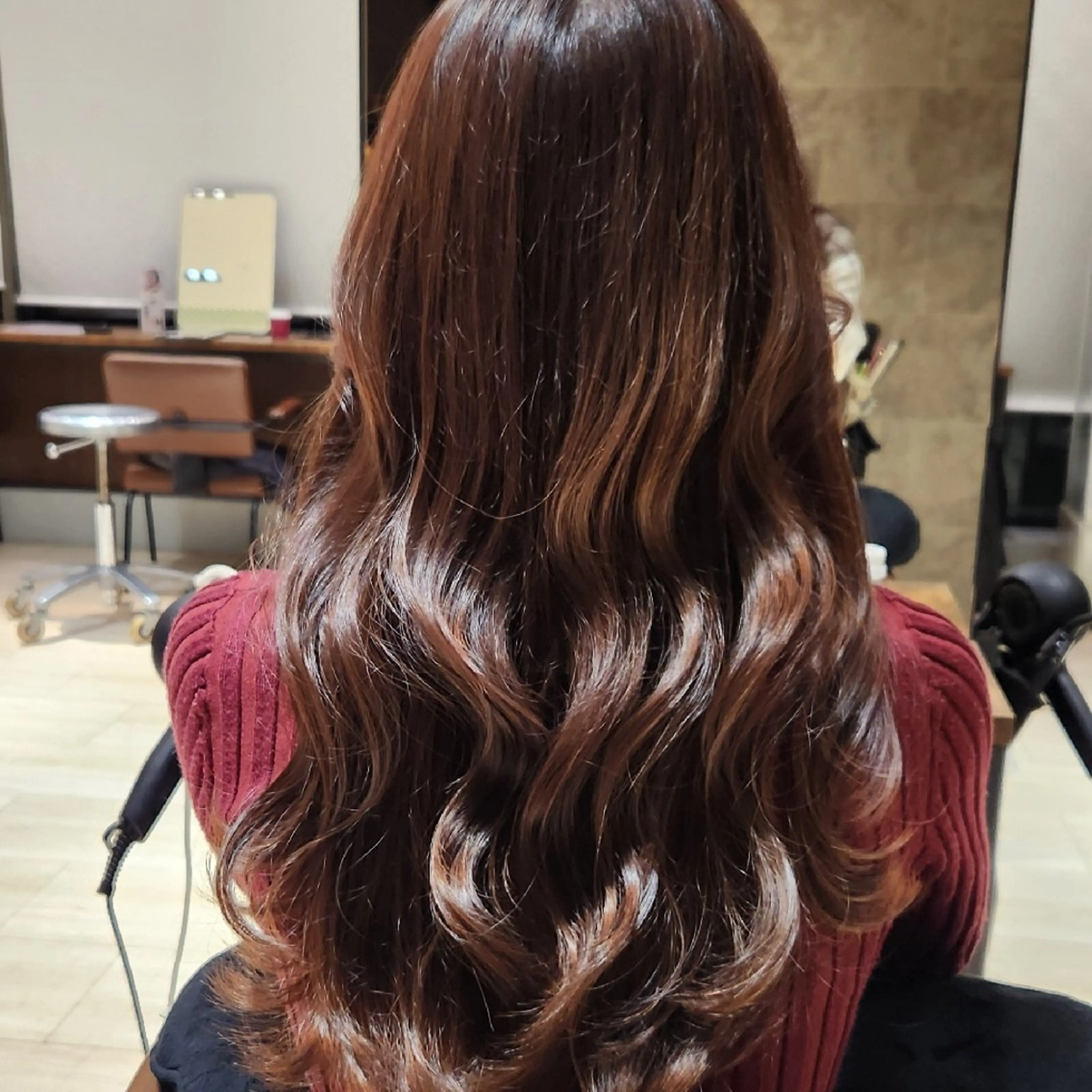 セミロング カラー Nanako。/韓国 ハッシュカットのヘアスタイル