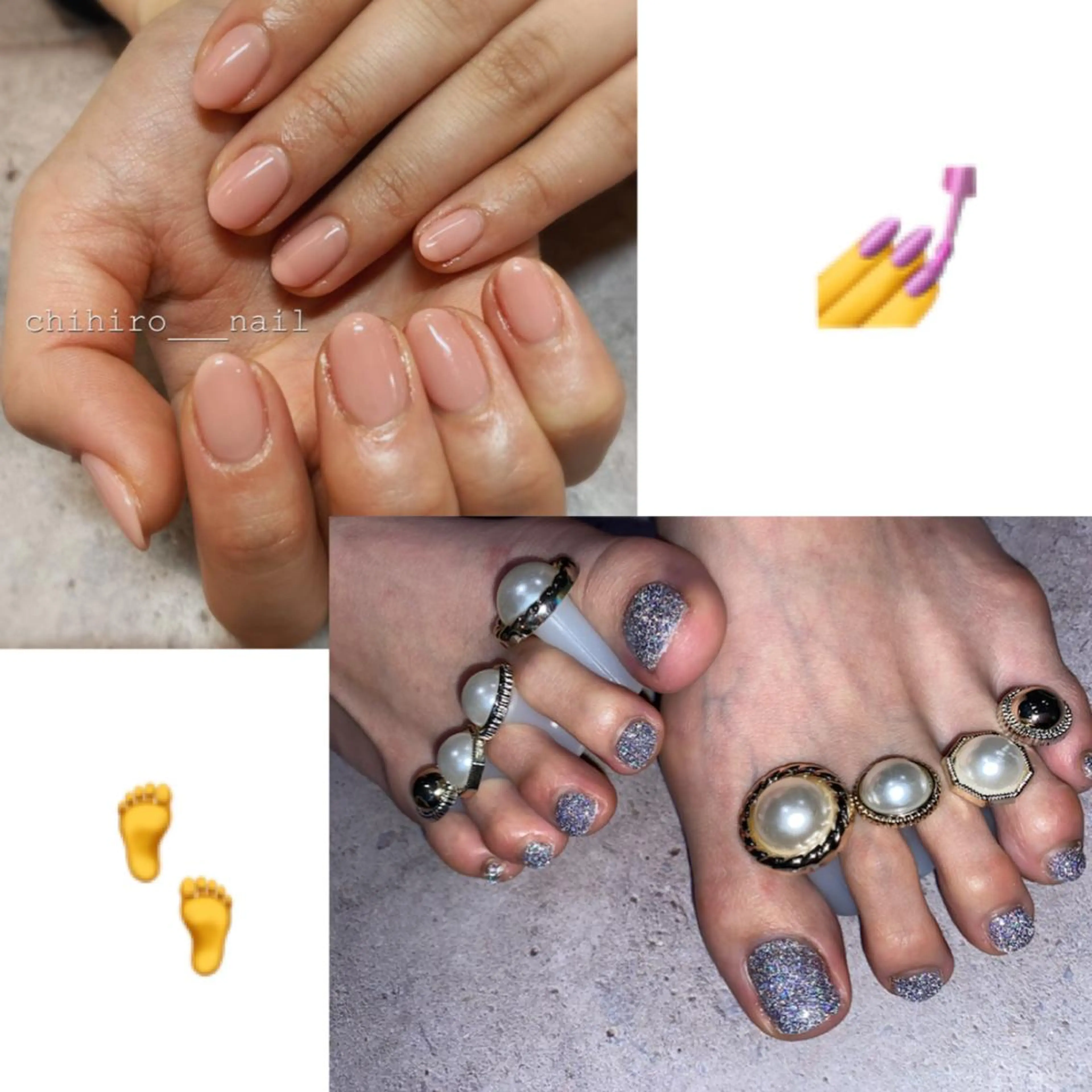 ショート カラー ネイル フットネイル beauty salon ma'am所属・chihiro 小路ネイルのネイルデザイン