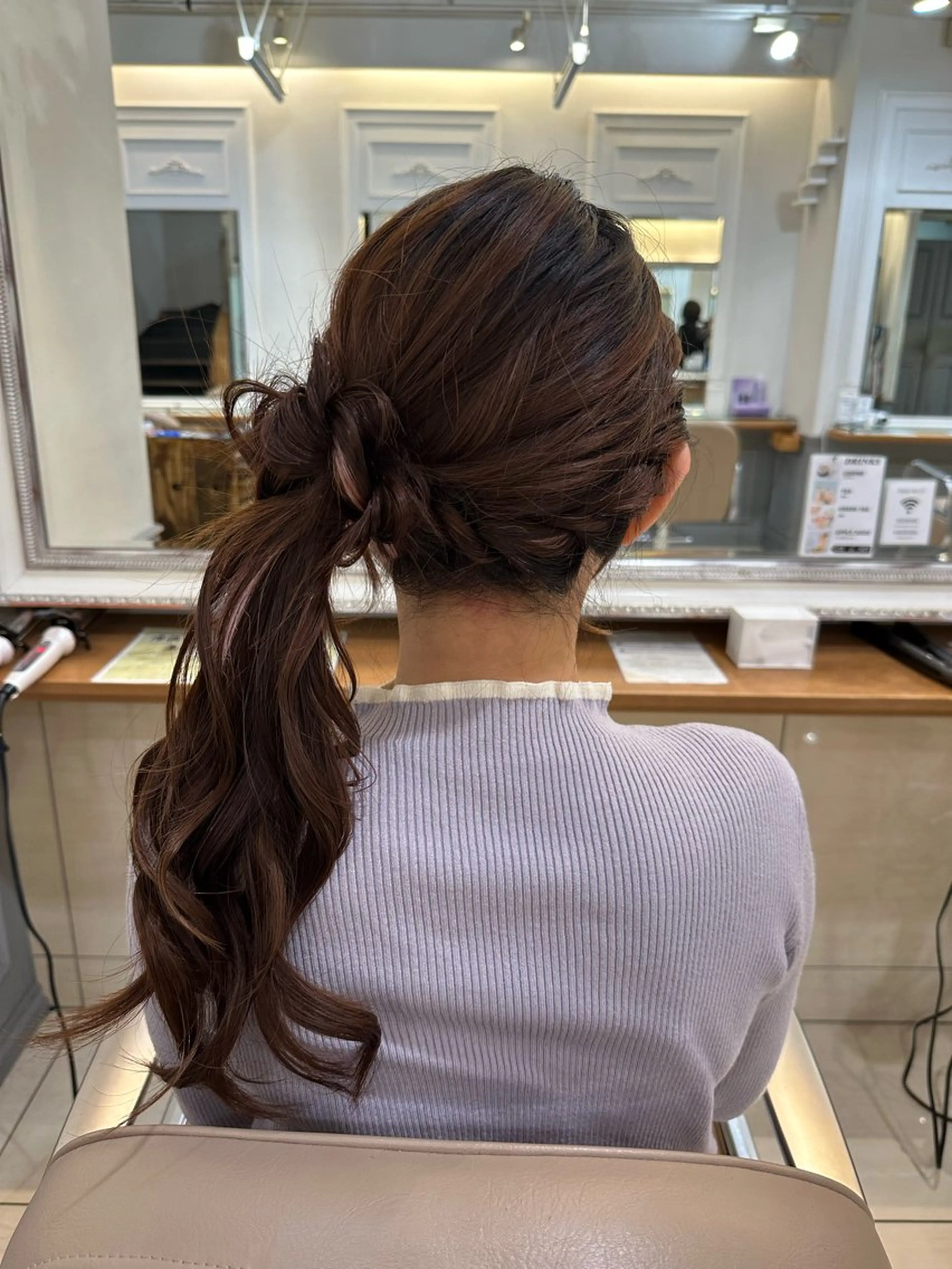 ロング ヘアアレンジ 横浜⭐️カラーセット モデル💫あみ💫のヘアスタイル