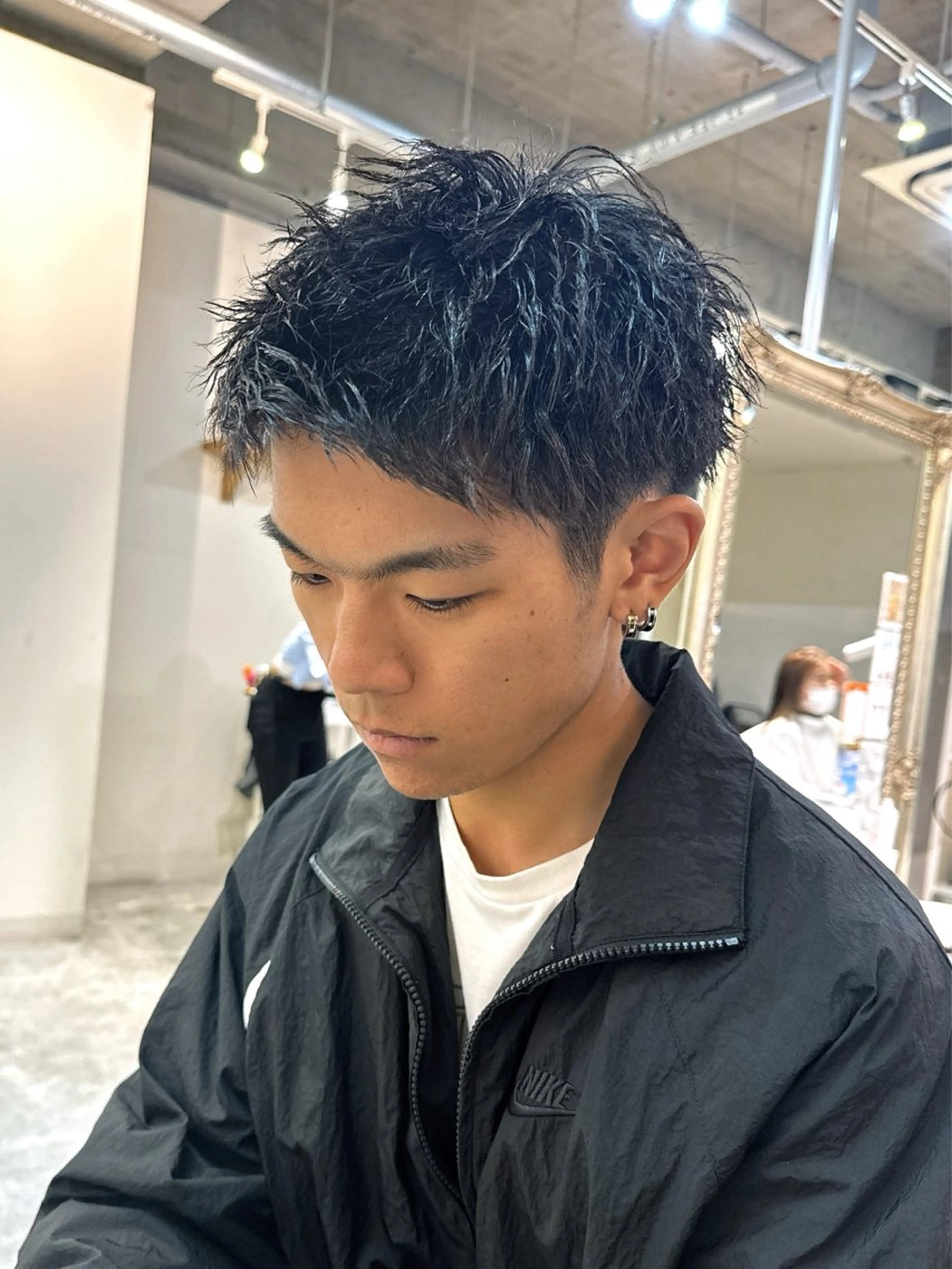 ショート パーマ メンズ メンズパーマ メンズツイストパーマ ショートヘア ツイストパーマ men'sモテ 髪🫧ｼｵﾝのヘアスタイル