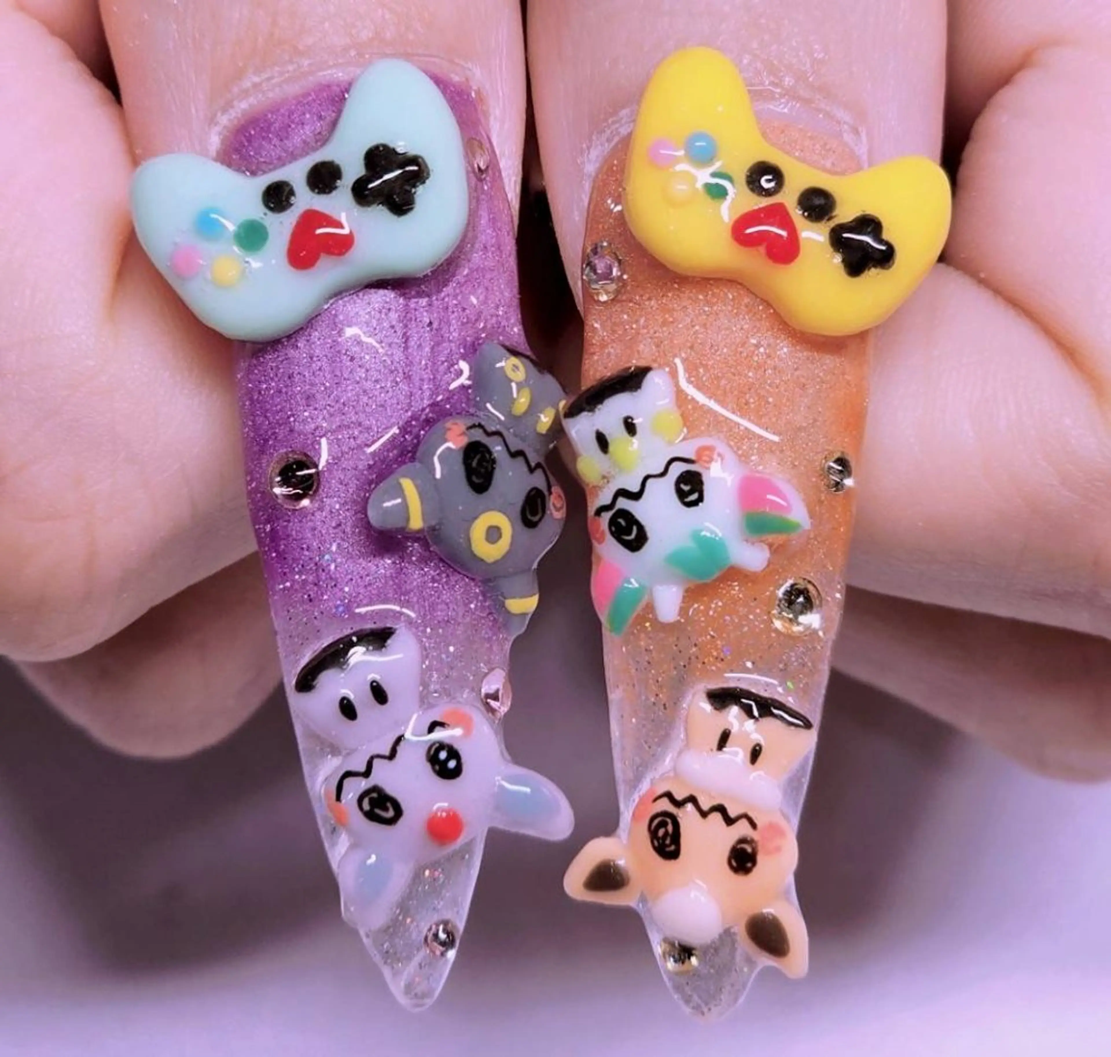 ネイル アートネイル クリアネイル グラデーション ラメ(グリッター) マグネットネイル ハンドネイル よしだ ひろきのネイルデザイン