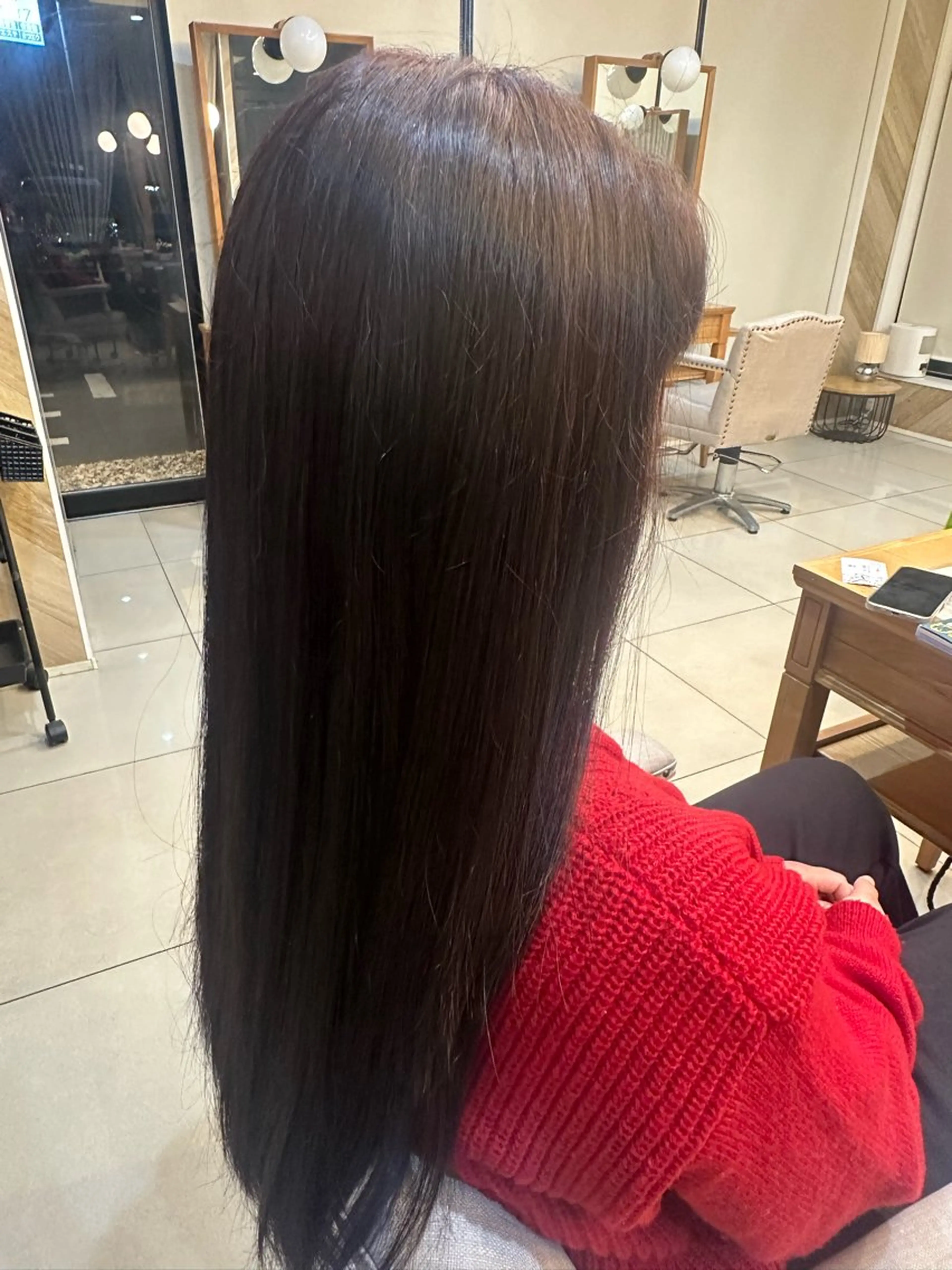 ロング カラー ブリーチ ブリーチなしカラー ヘアカラー 下山 隼磨のヘアスタイル