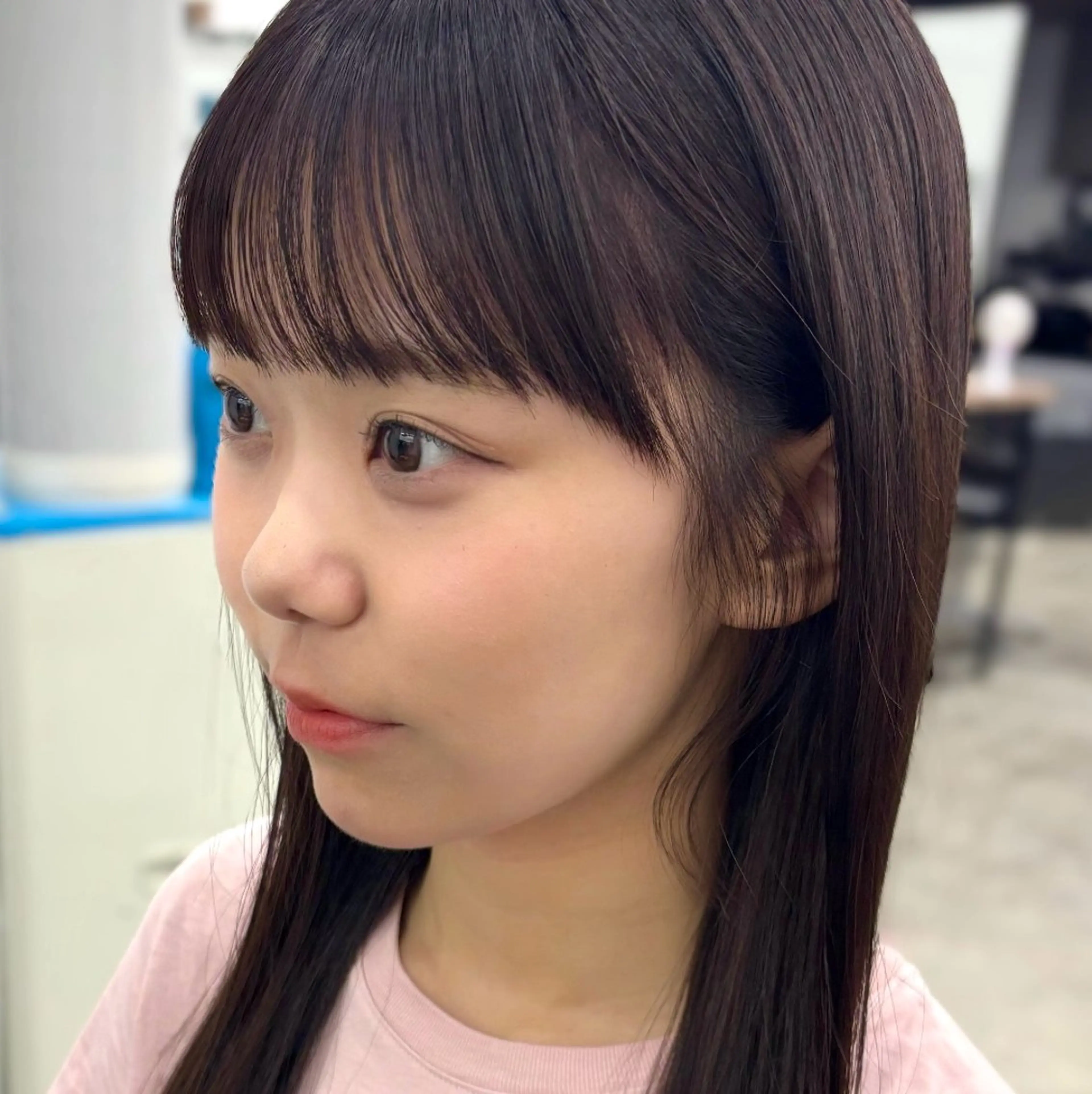 ミディアム カラー ブラウンカラー ナチュラルブラウン 似合わせカット カット ヘアカラー トリートメント 顔まわり🥨レイヤー /透明感/水口舞奈のヘアスタイル